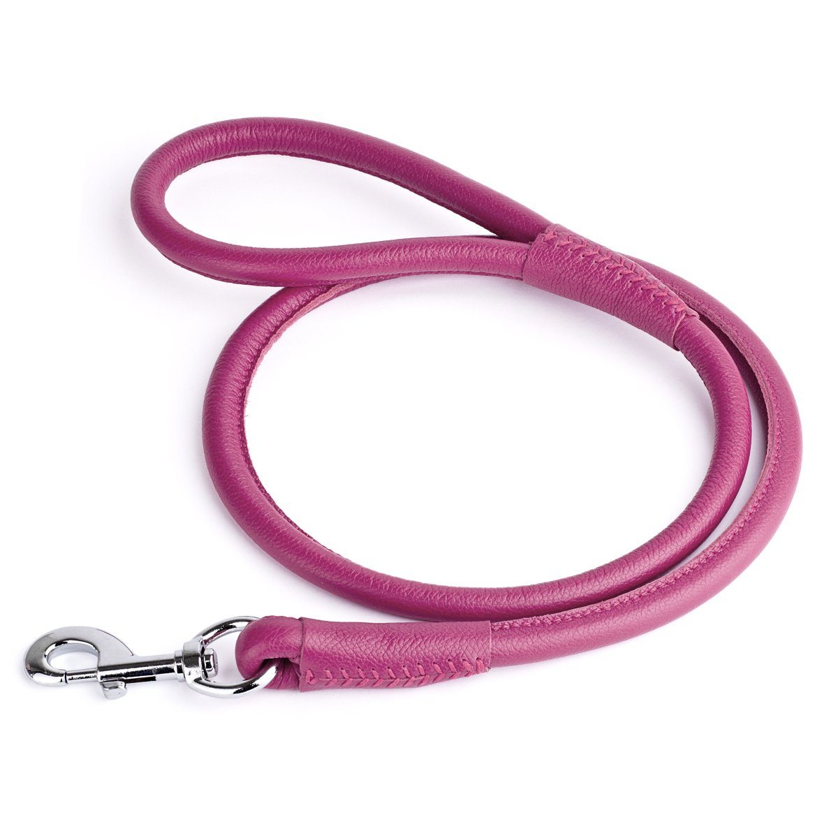 Soft Leather Round Dog Lead by Dogline