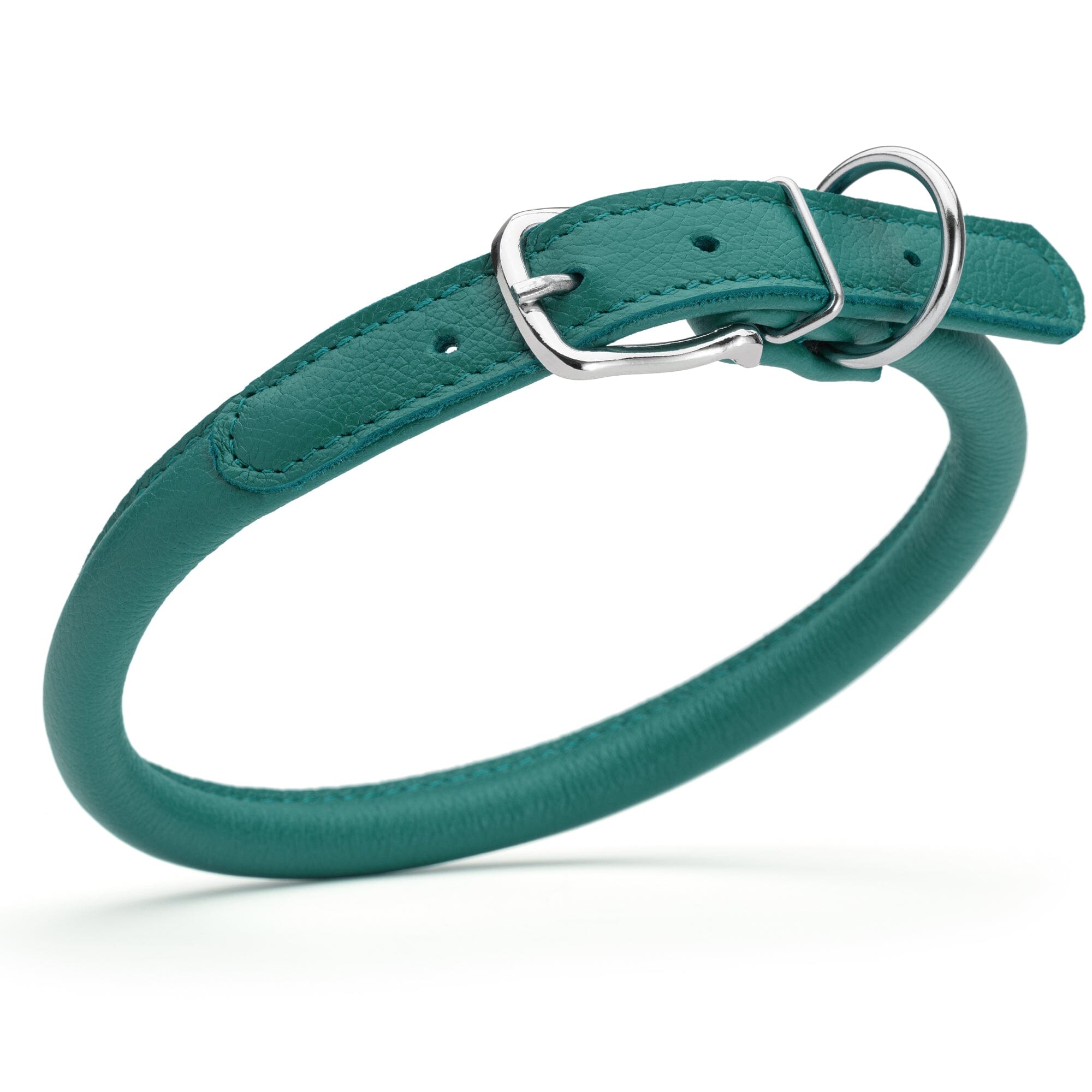 Soft Leather Round Dog Collar by Dogline
