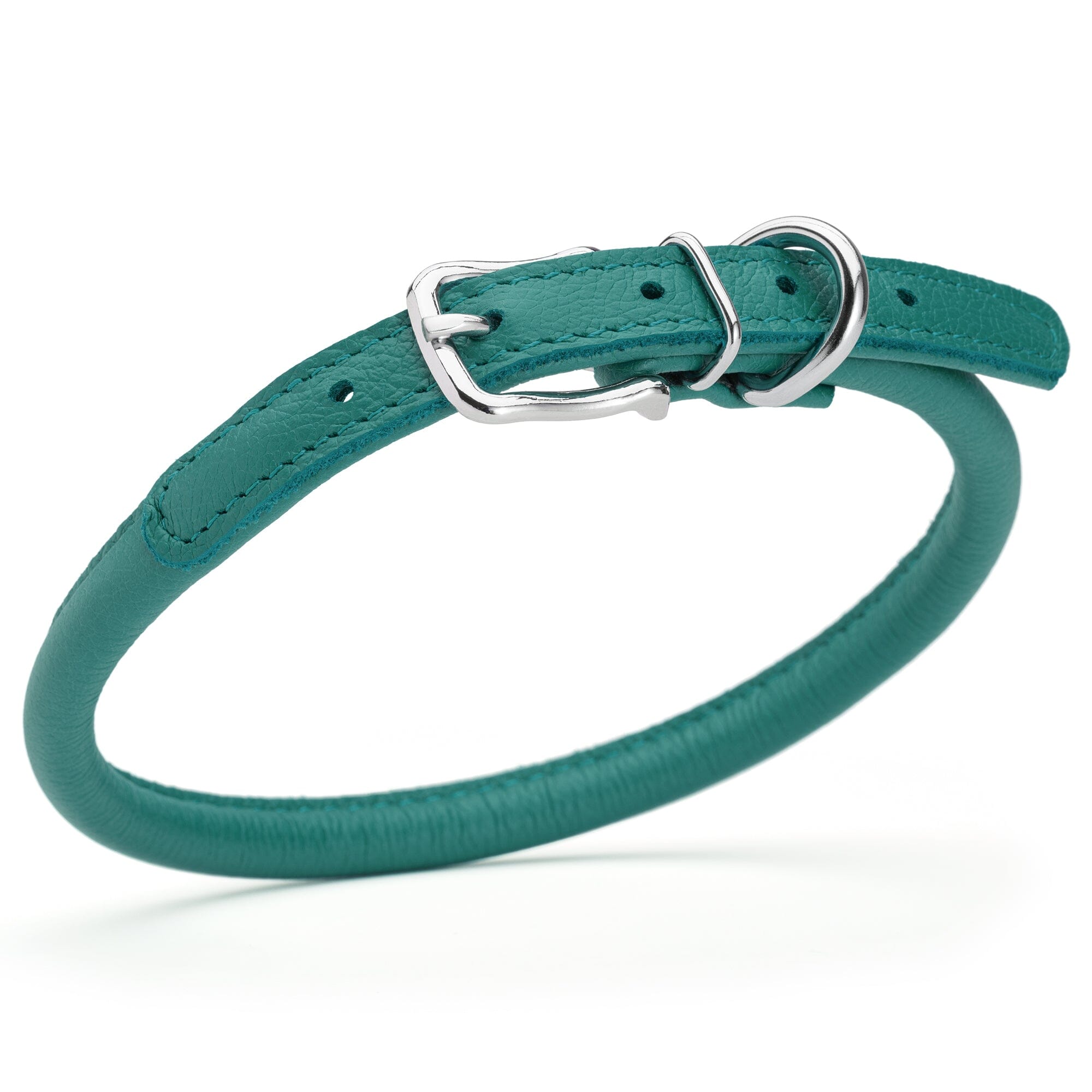 Soft Leather Round Dog Collar by Dogline