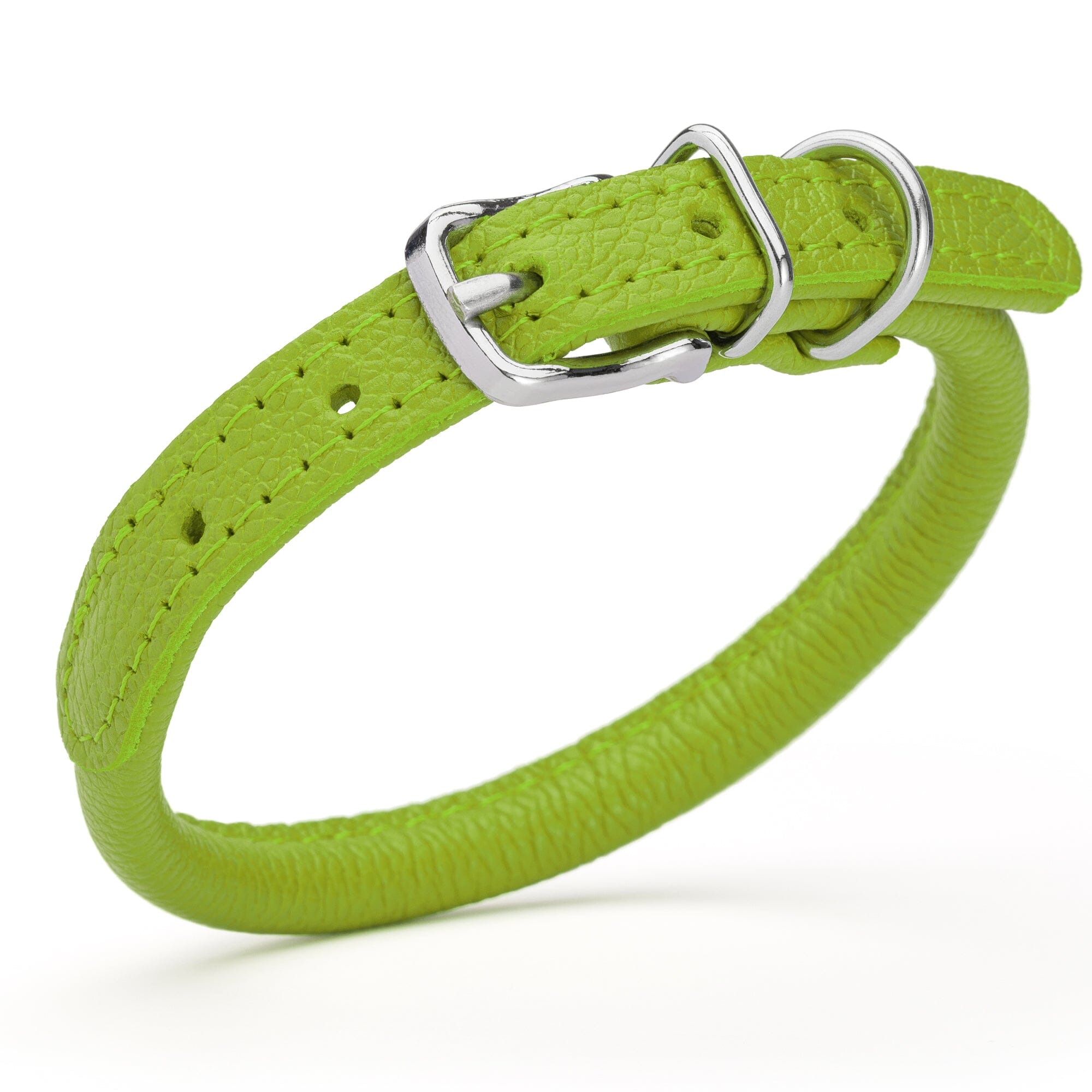 Soft Leather Round Dog Collar by Dogline