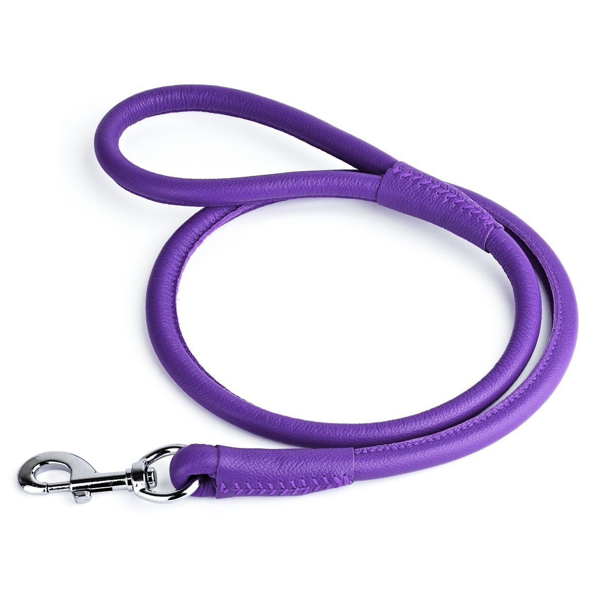 Soft Leather Round Dog Lead by Dogline
