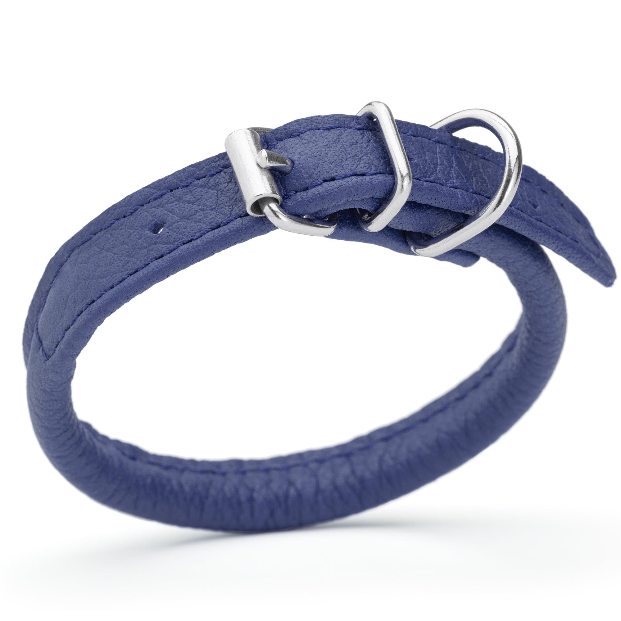 Soft Leather Round Dog Collar by Dogline