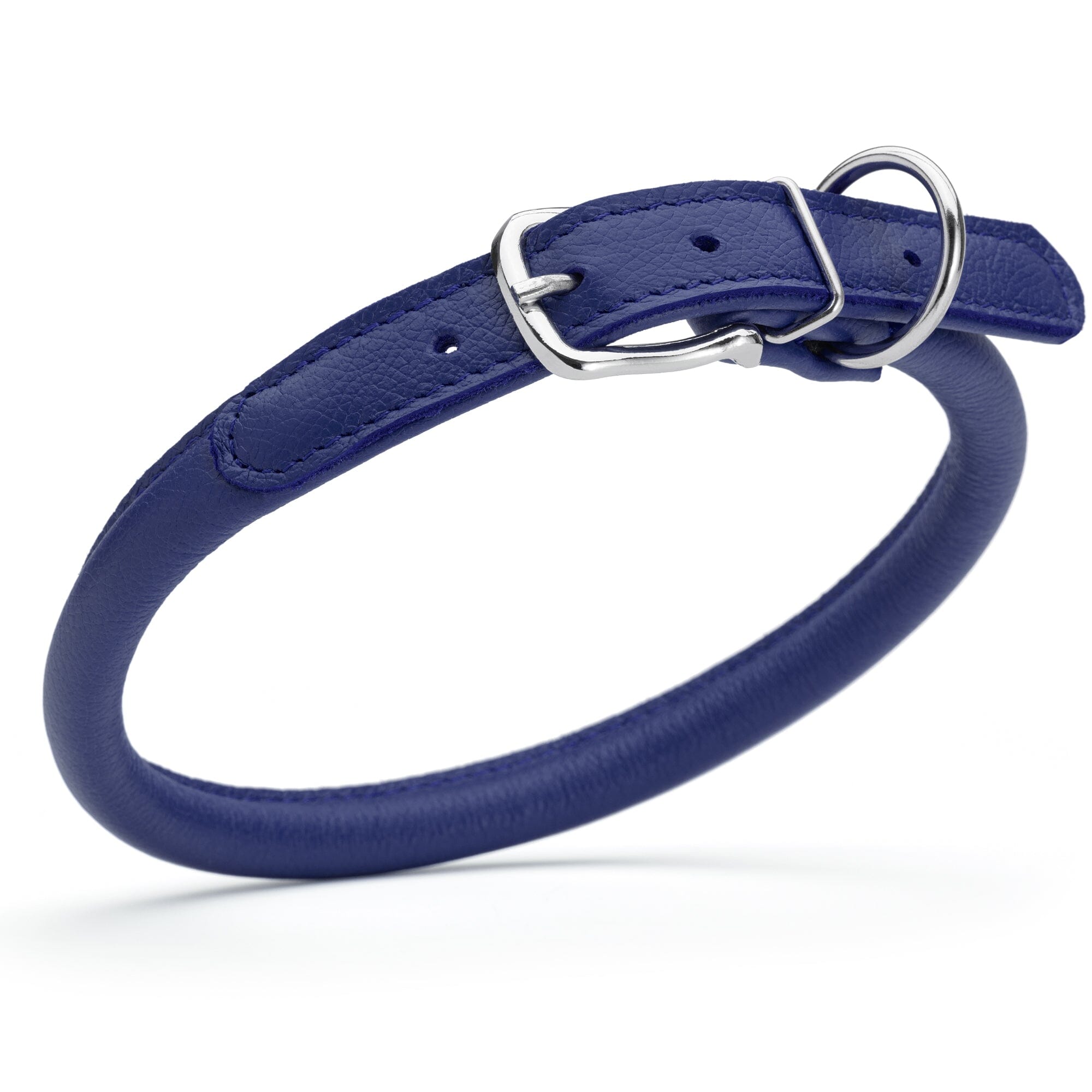 Soft Leather Round Dog Collar by Dogline