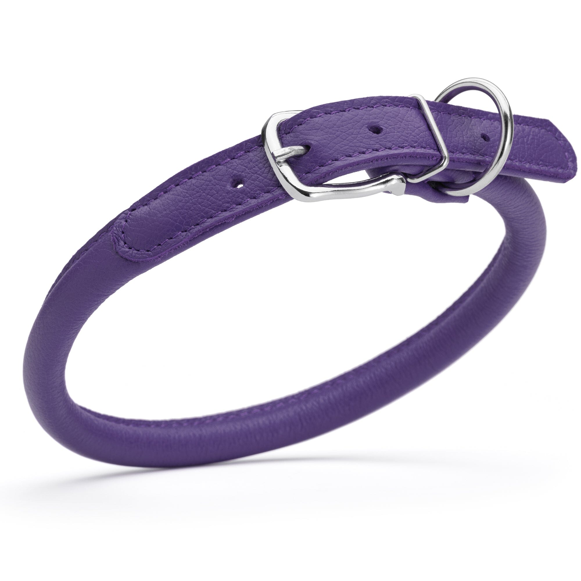 Soft Leather Round Dog Collar by Dogline