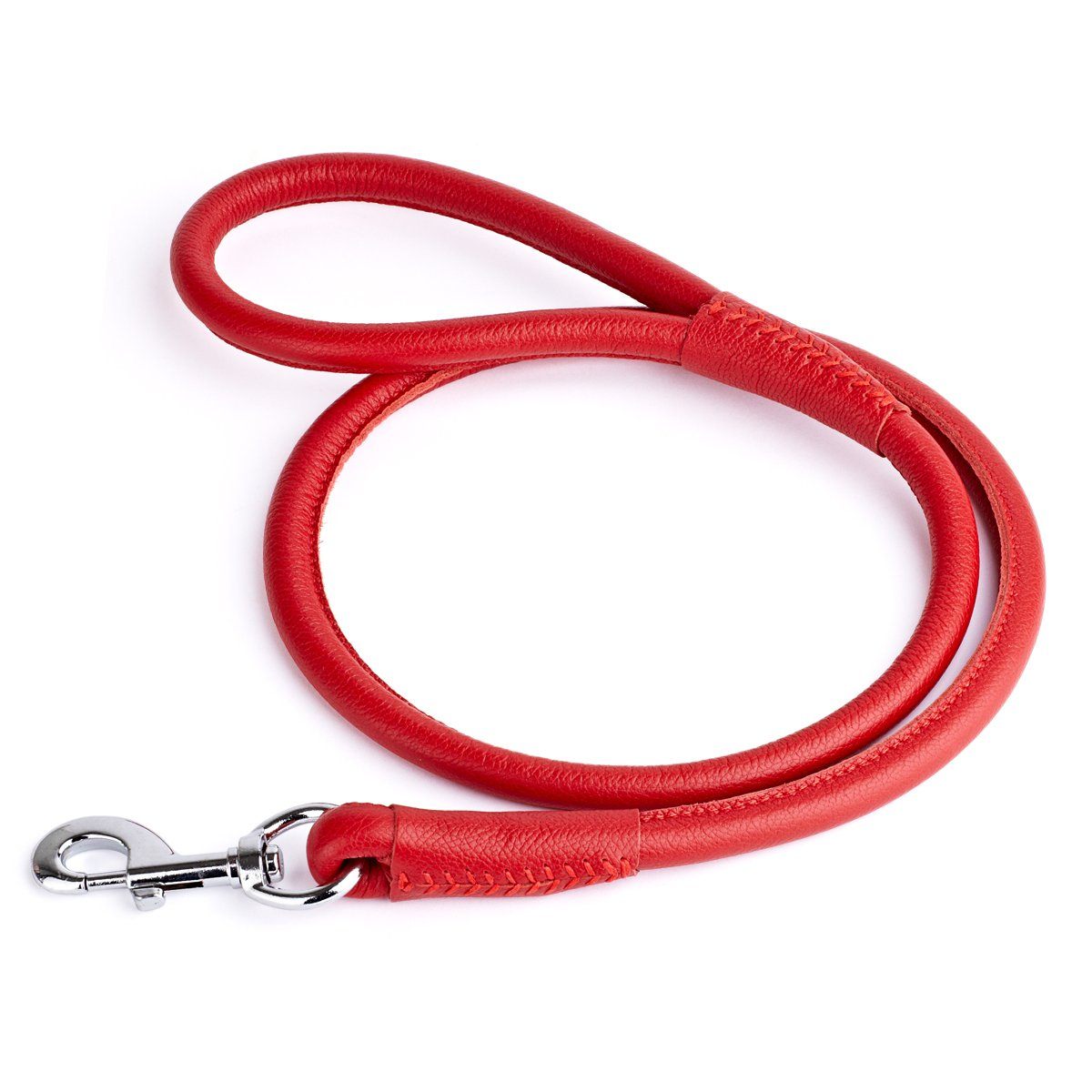 Soft Leather Round Dog Lead by Dogline