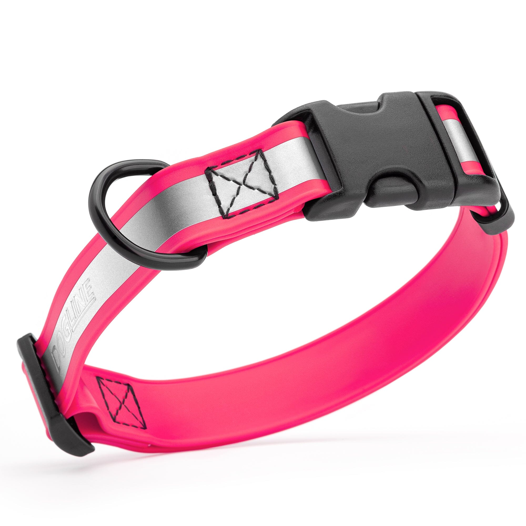 Dogline Biothane Reflective Dog Collar with Quick Release Buckle by Dogline