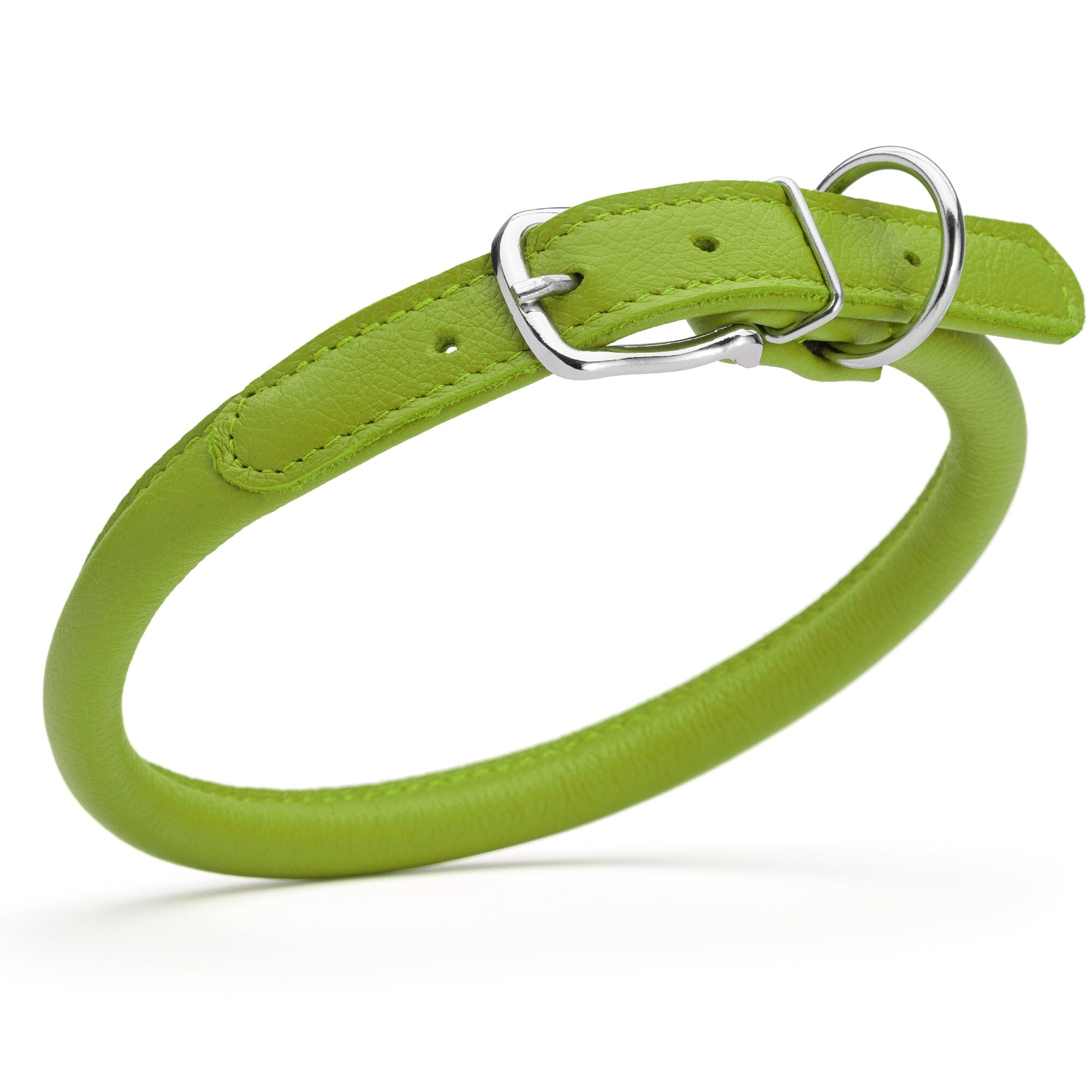 Soft Leather Round Dog Collar by Dogline