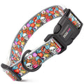 Dogline Biothane Full Color Design Printed Dog Collar with Quick Release Buckle by Dogline
