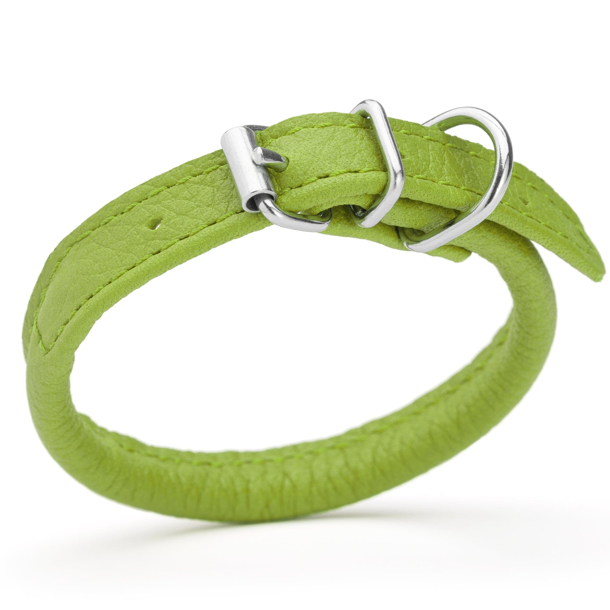 Soft Leather Round Dog Collar by Dogline