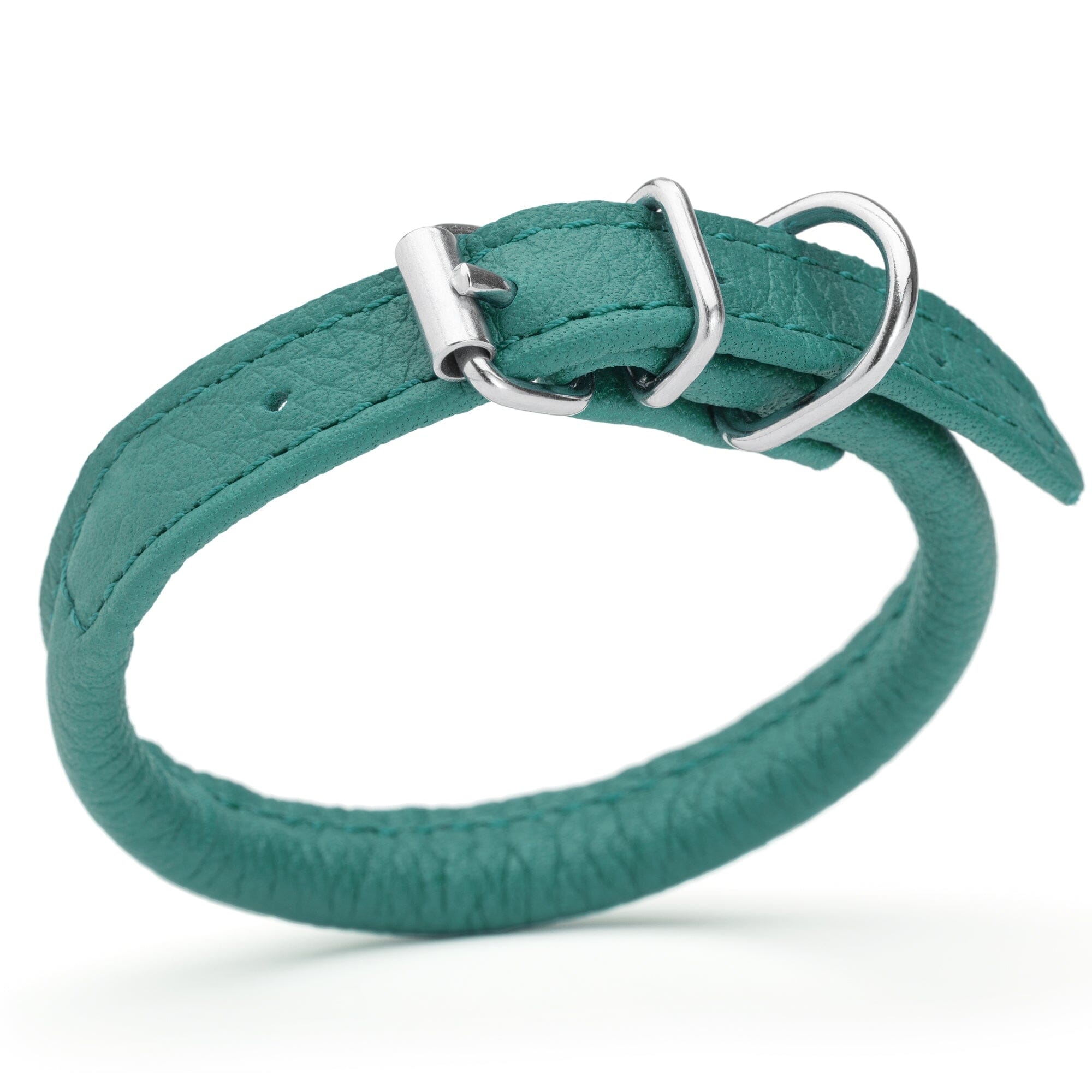 Soft Leather Round Dog Collar by Dogline