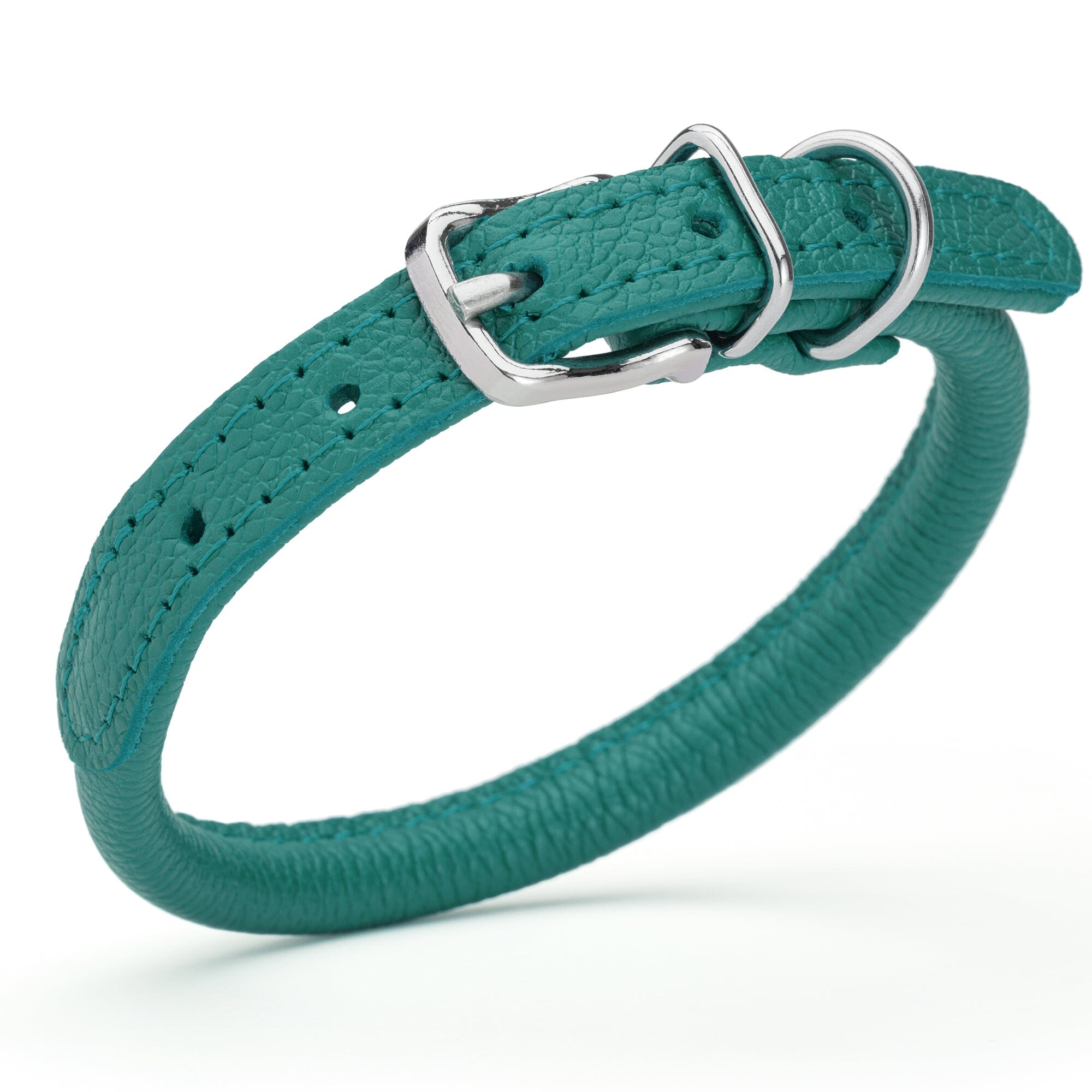 Soft Leather Round Dog Collar by Dogline