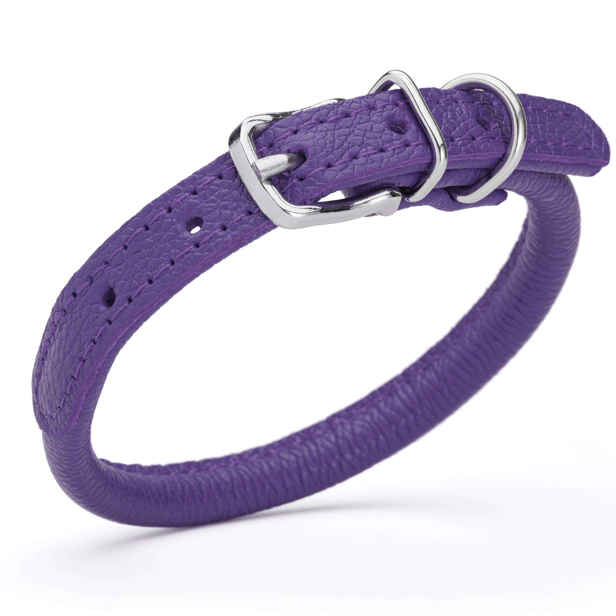 Soft Leather Round Dog Collar by Dogline