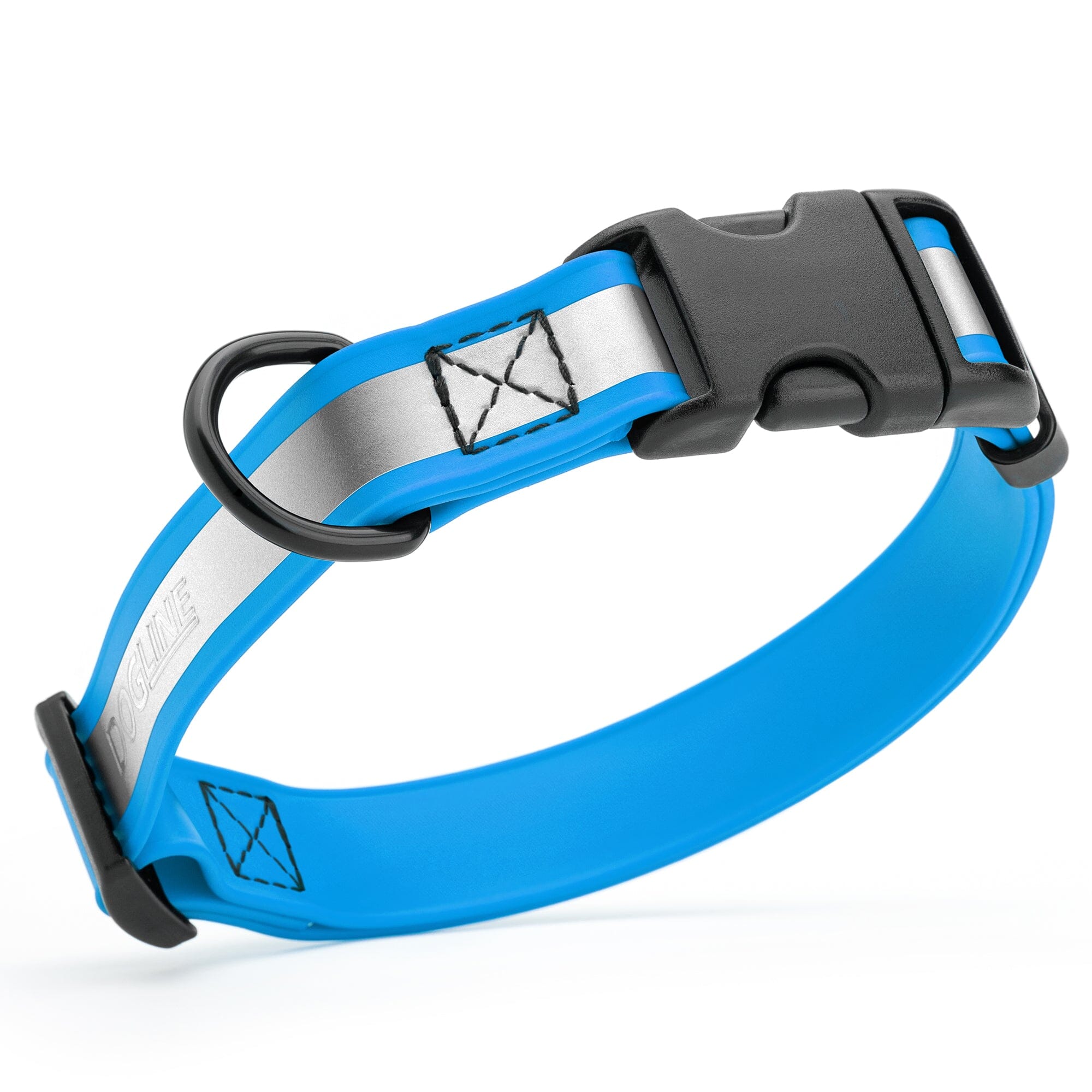 Dogline Biothane Reflective Dog Collar with Quick Release Buckle by Dogline