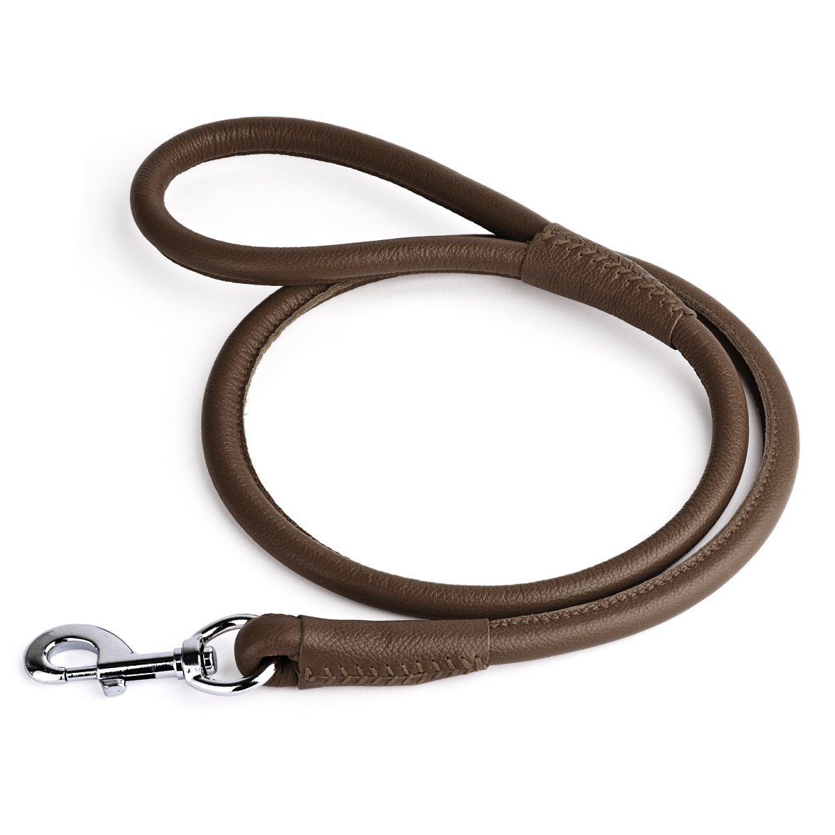 Soft Leather Round Dog Lead by Dogline
