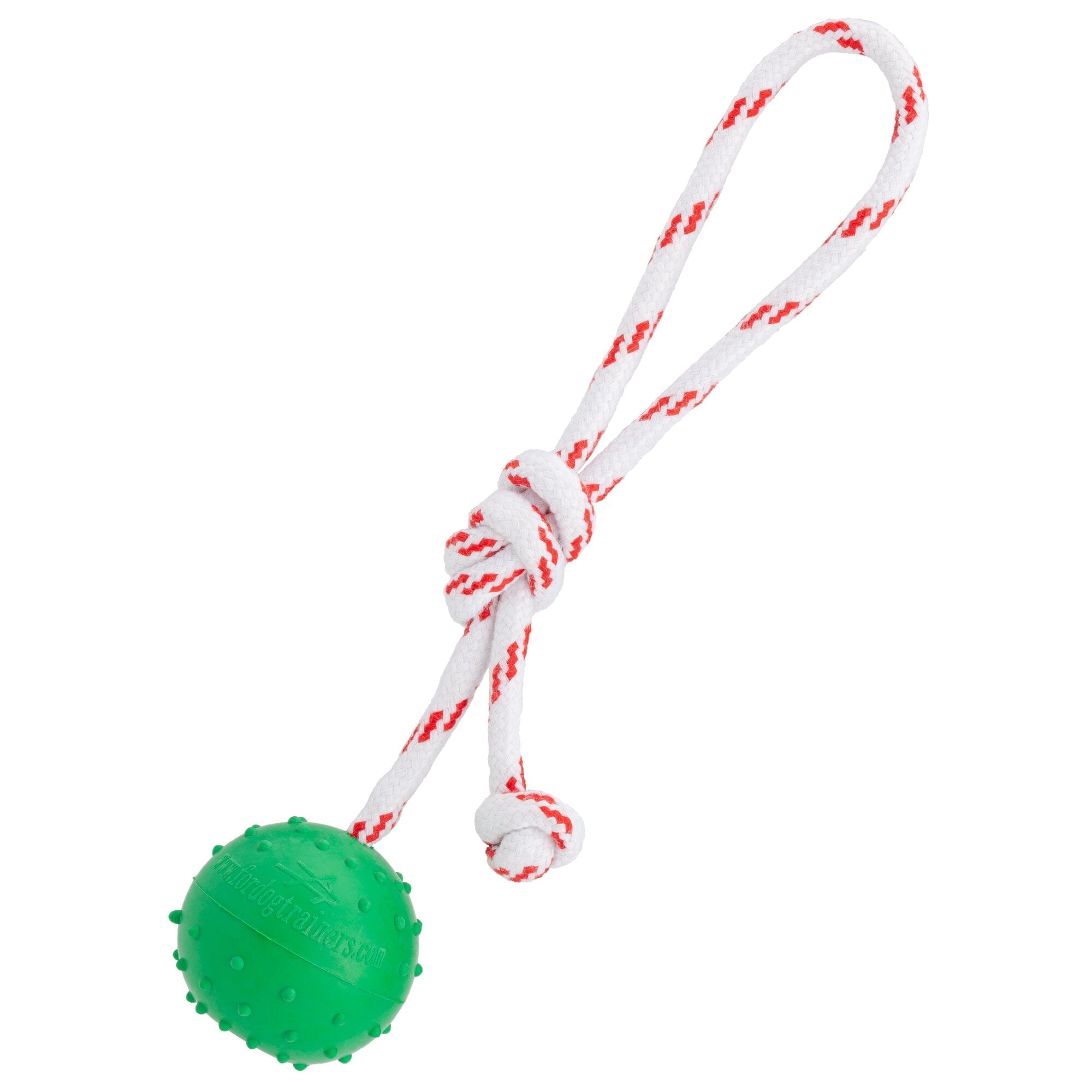 FDT Solid Rubber Dog Ball - Water Toy with Rope by Dogline