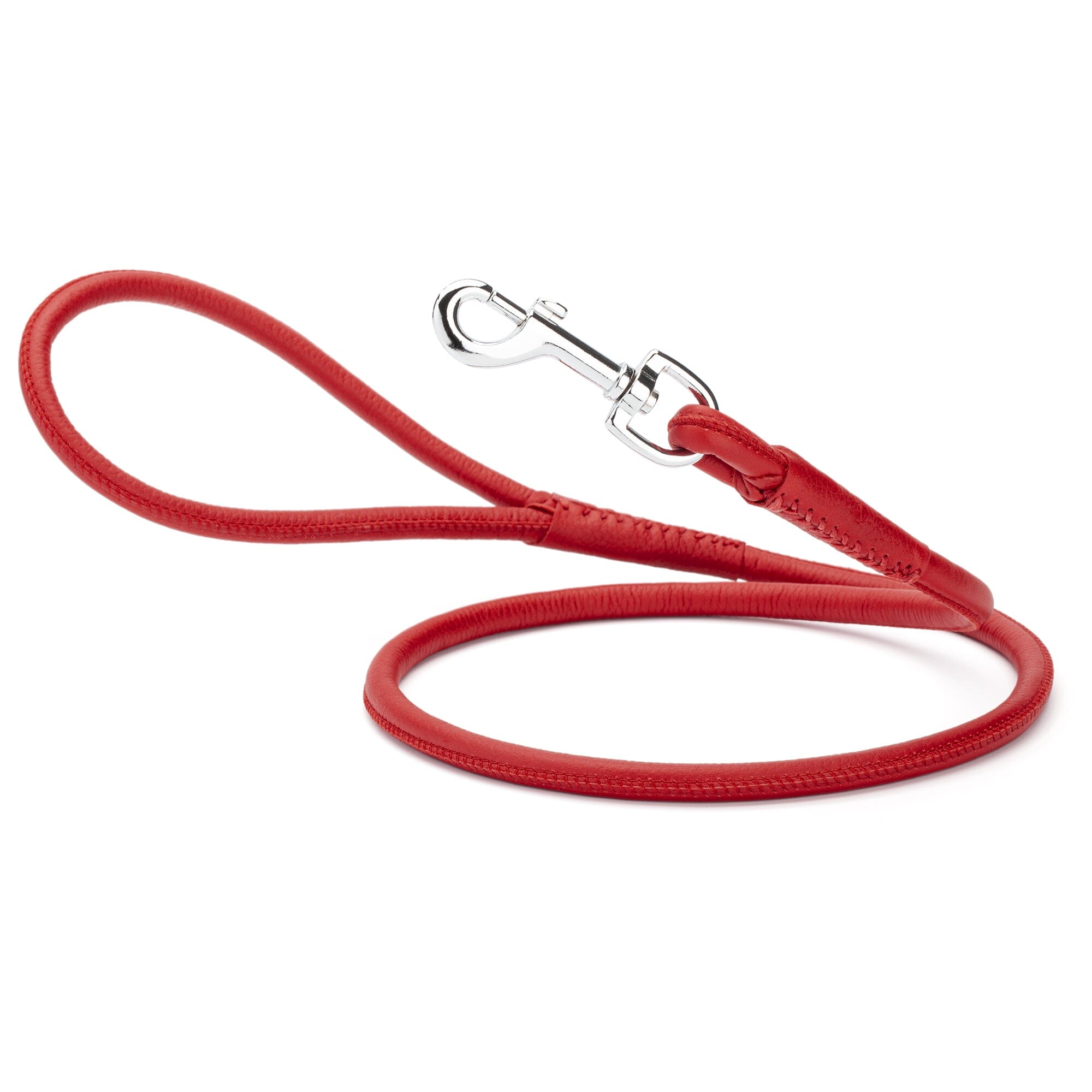 Soft Leather Round Dog Lead by Dogline