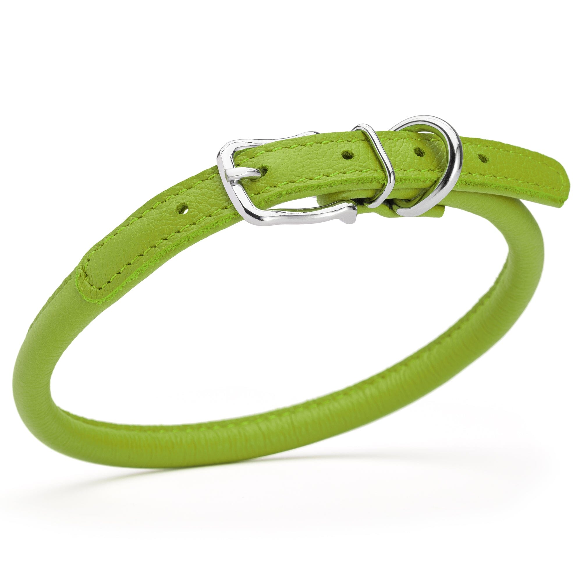 Soft Leather Round Dog Collar by Dogline