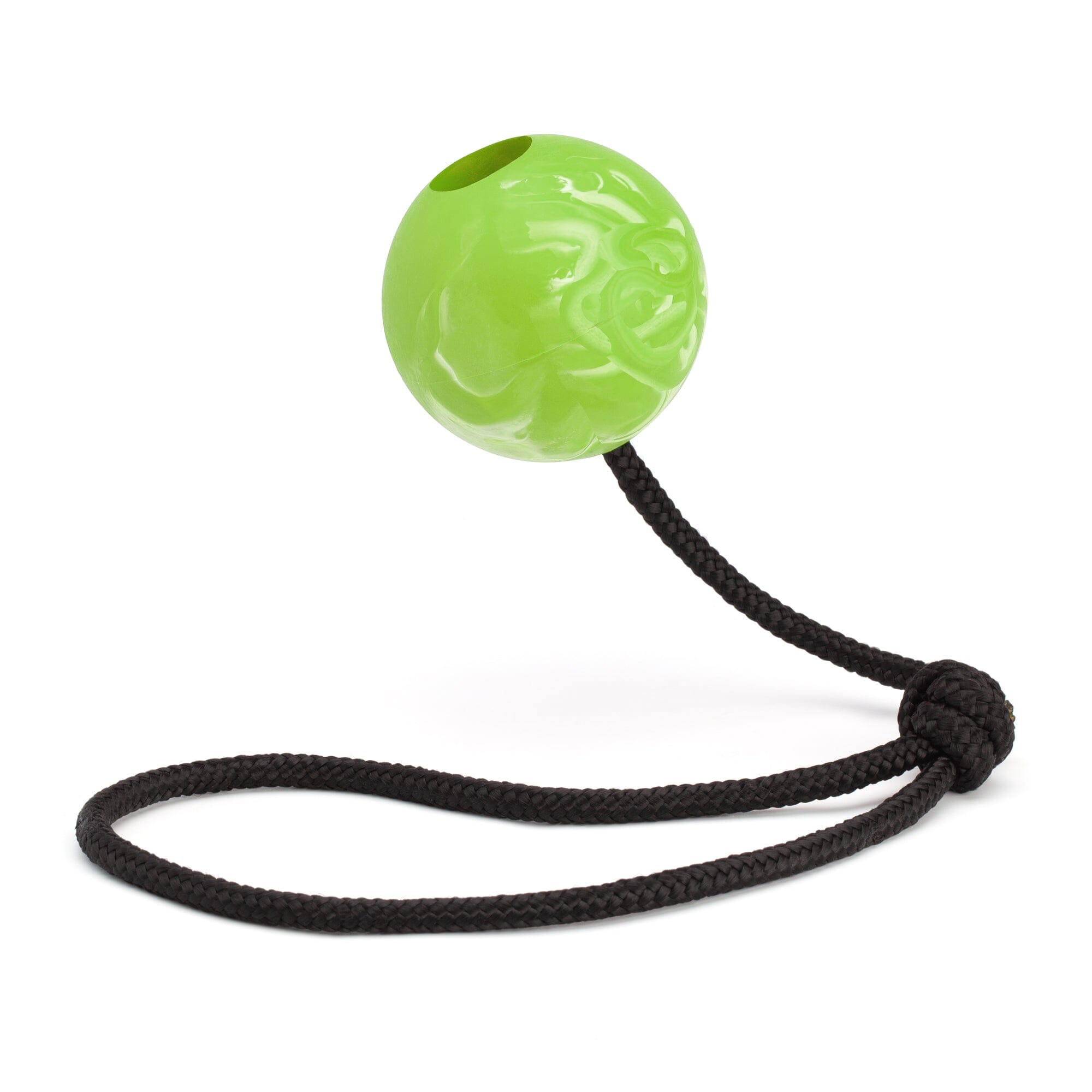 Rubber Euro Ball with Rope by Dogline