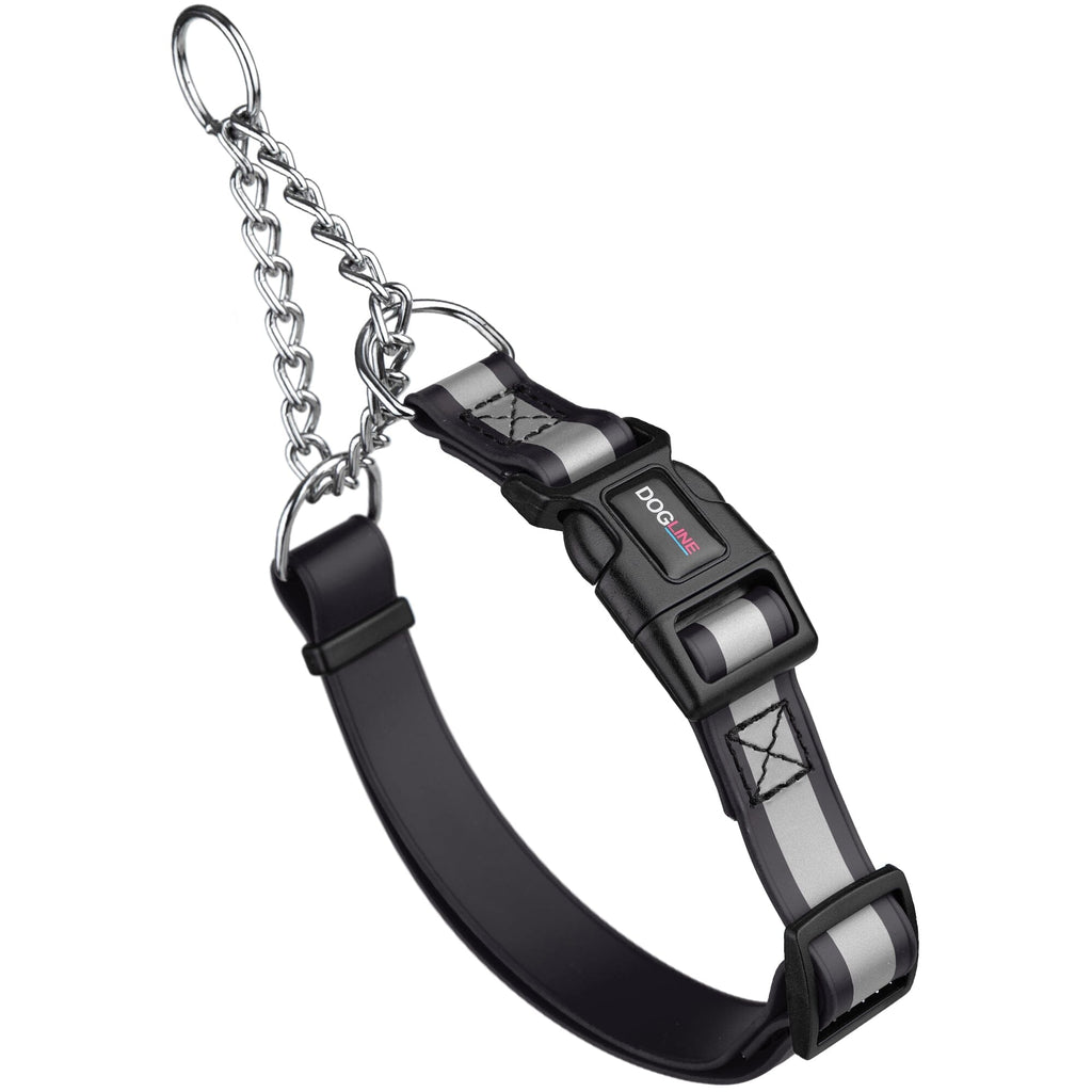 Reflective Biothane Martingale Collar with Quick Release Buckle by Dogline