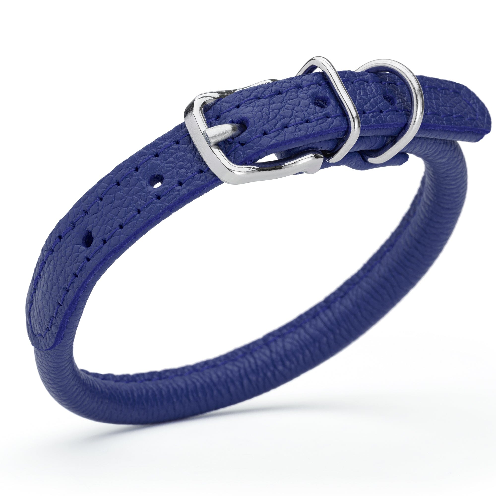 Soft Leather Round Dog Collar by Dogline