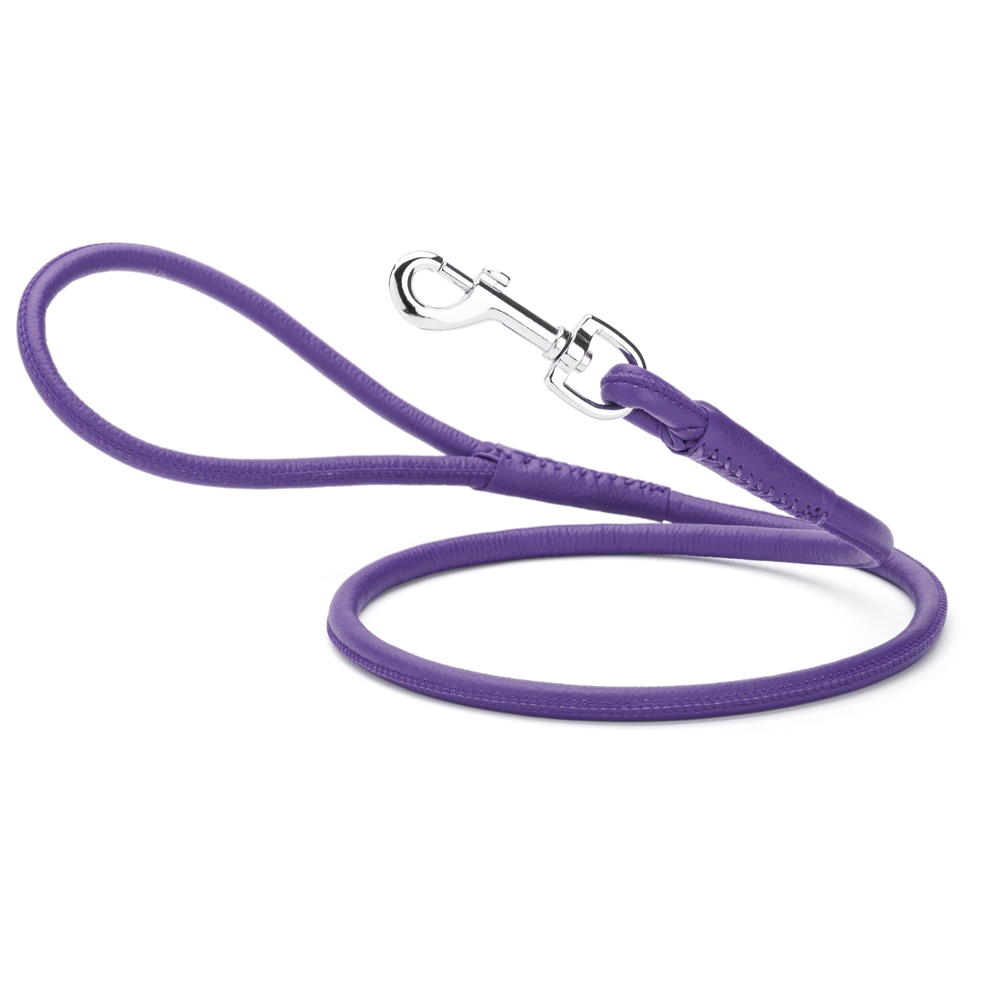 Soft Leather Round Dog Lead by Dogline