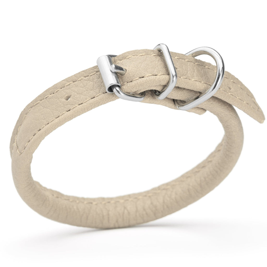 Soft Leather Round Dog Collar by Dogline