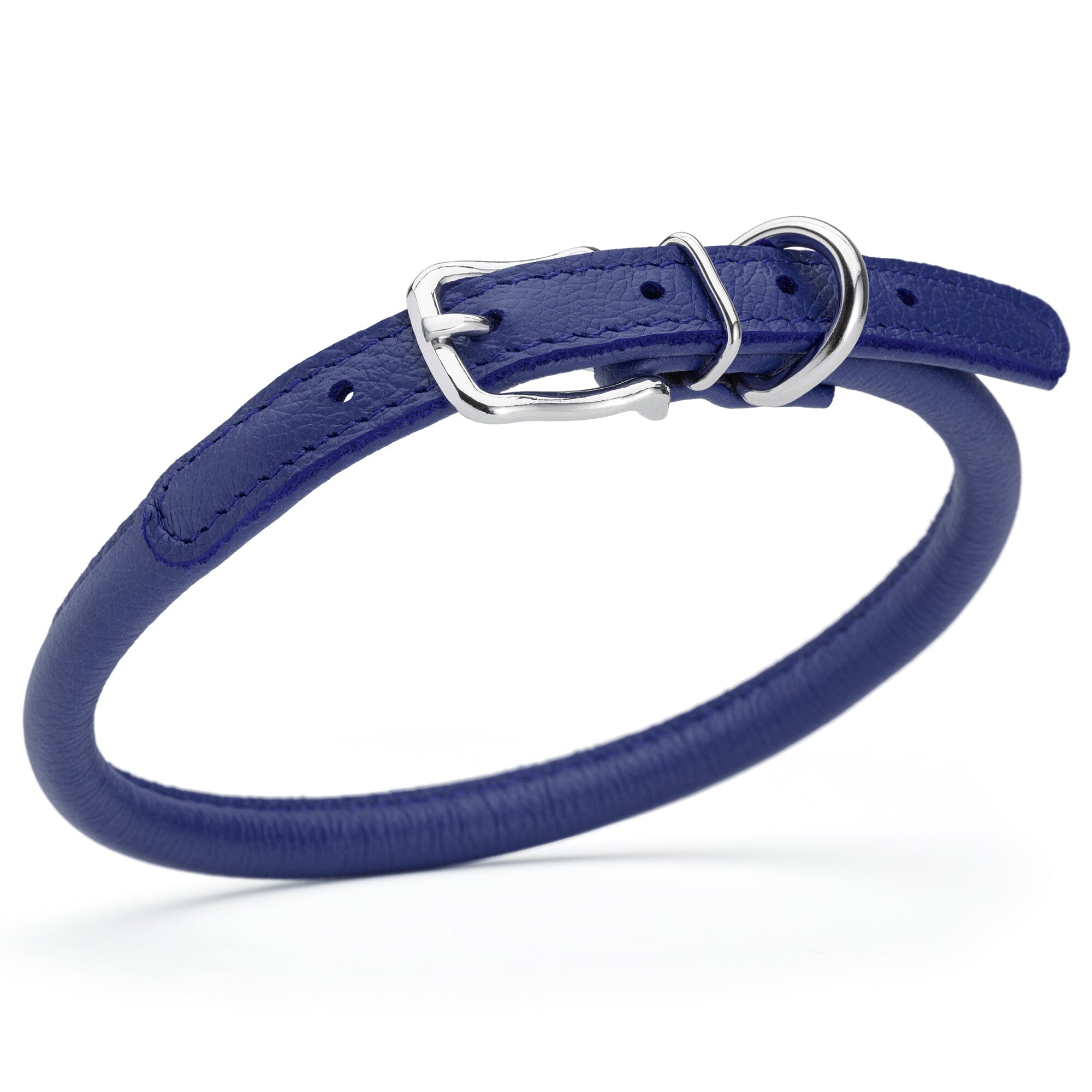 Soft Leather Round Dog Collar by Dogline