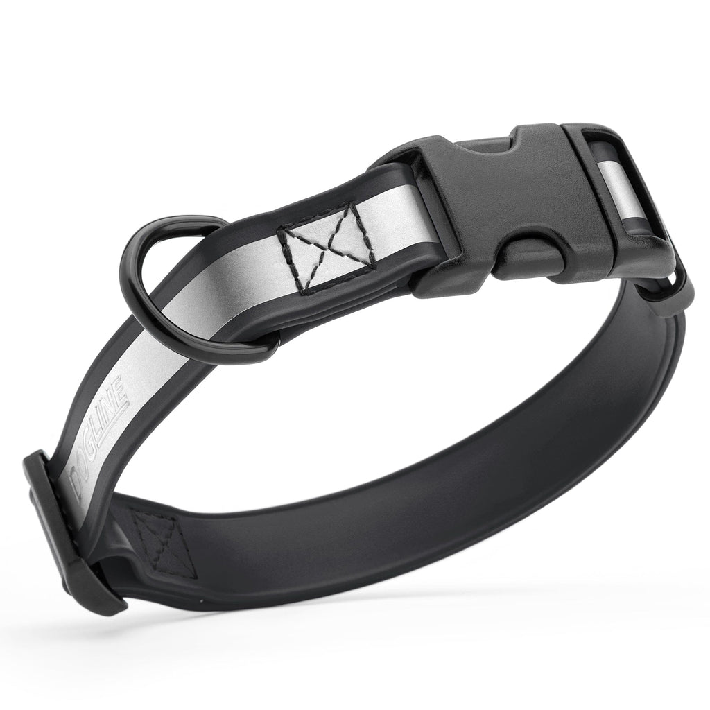 Dogline Biothane Reflective Dog Collar with Quick Release Buckle by Dogline