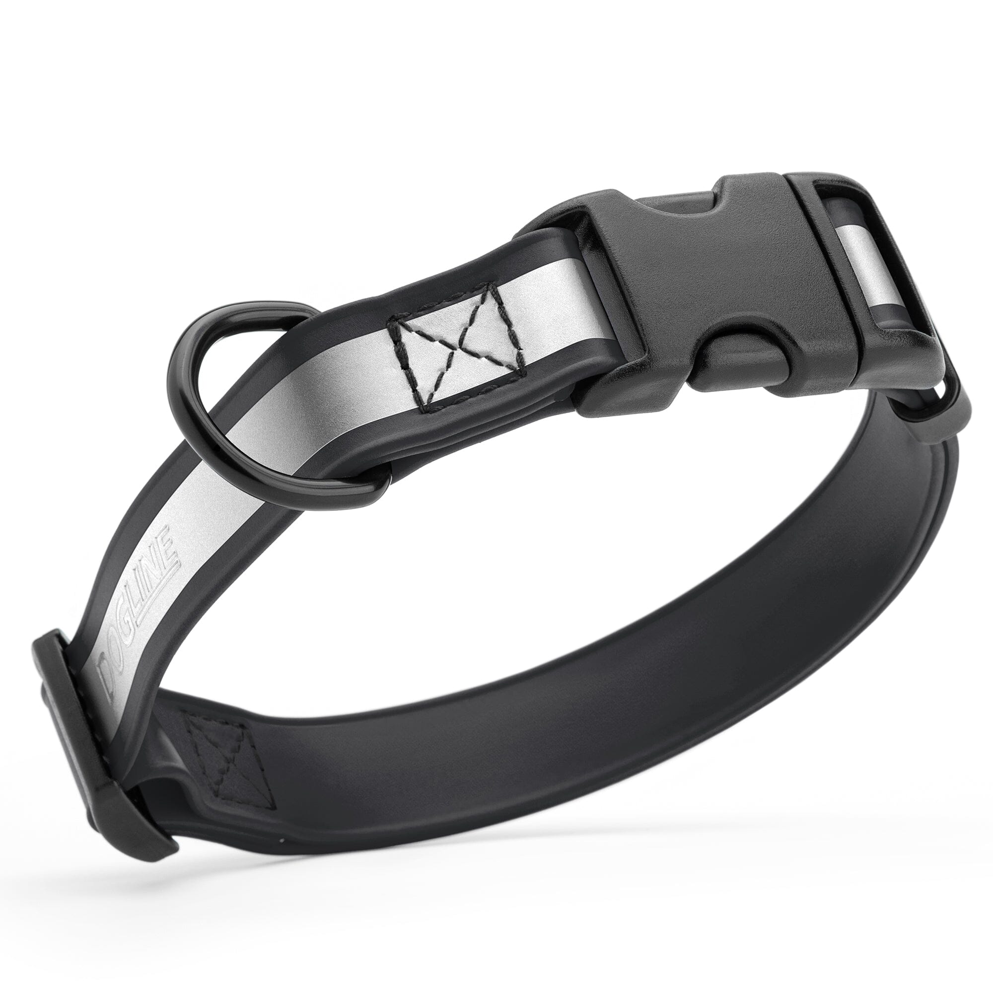 Dogline Biothane Reflective Dog Collar with Quick Release Buckle by Dogline