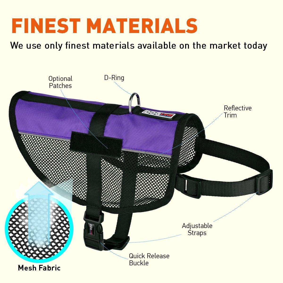 MaxAire Mesh Dog Vest Harness by Dogline