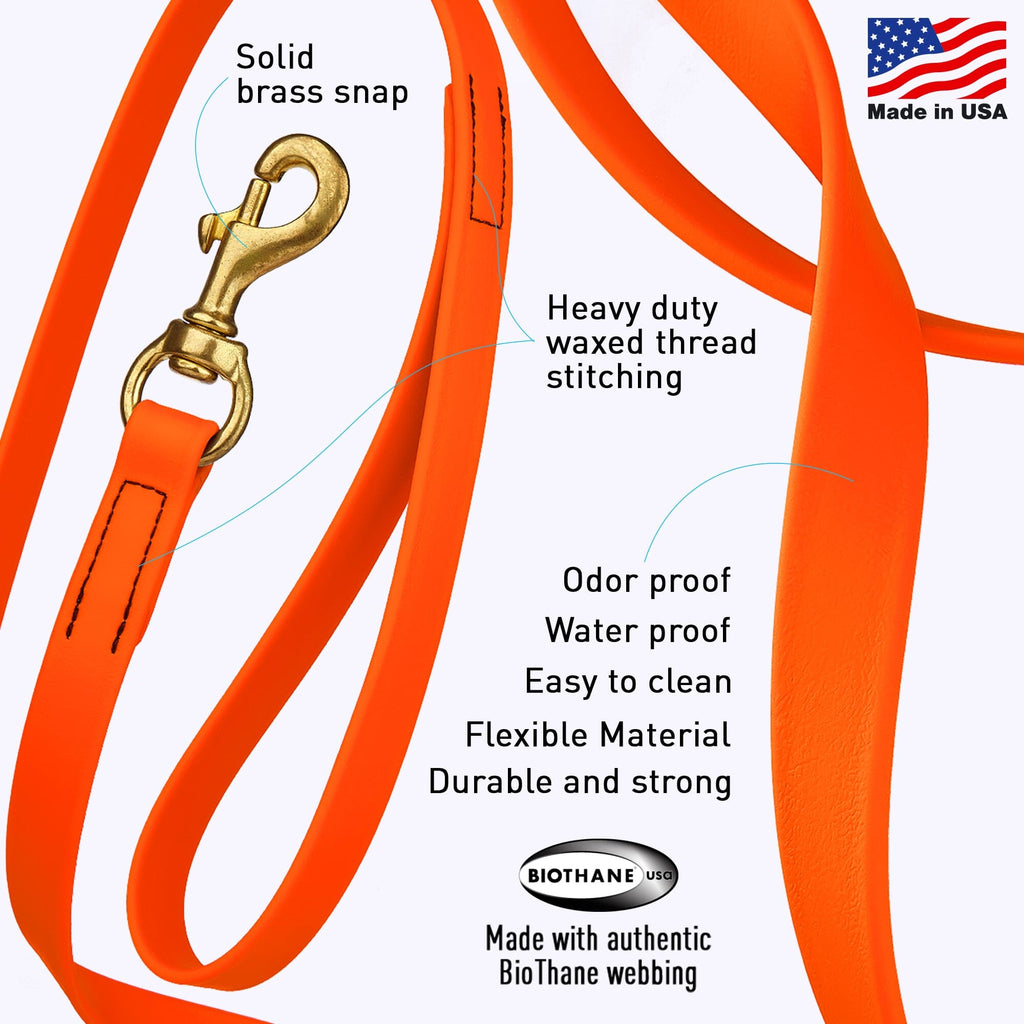 Viper Biothane Long Line 33 ft Lead with Brass Hardware by Dogline