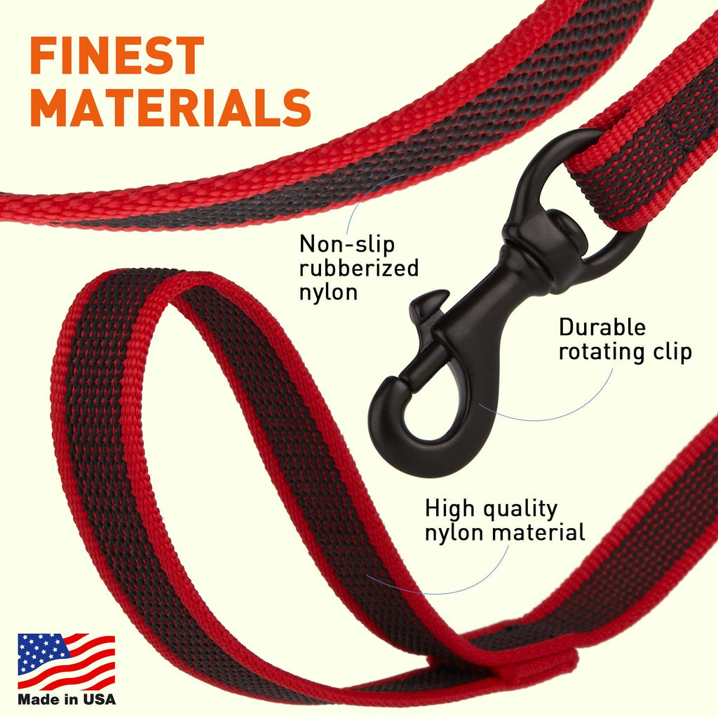 Rubber Infused Nylon Dog Leash by Dogline