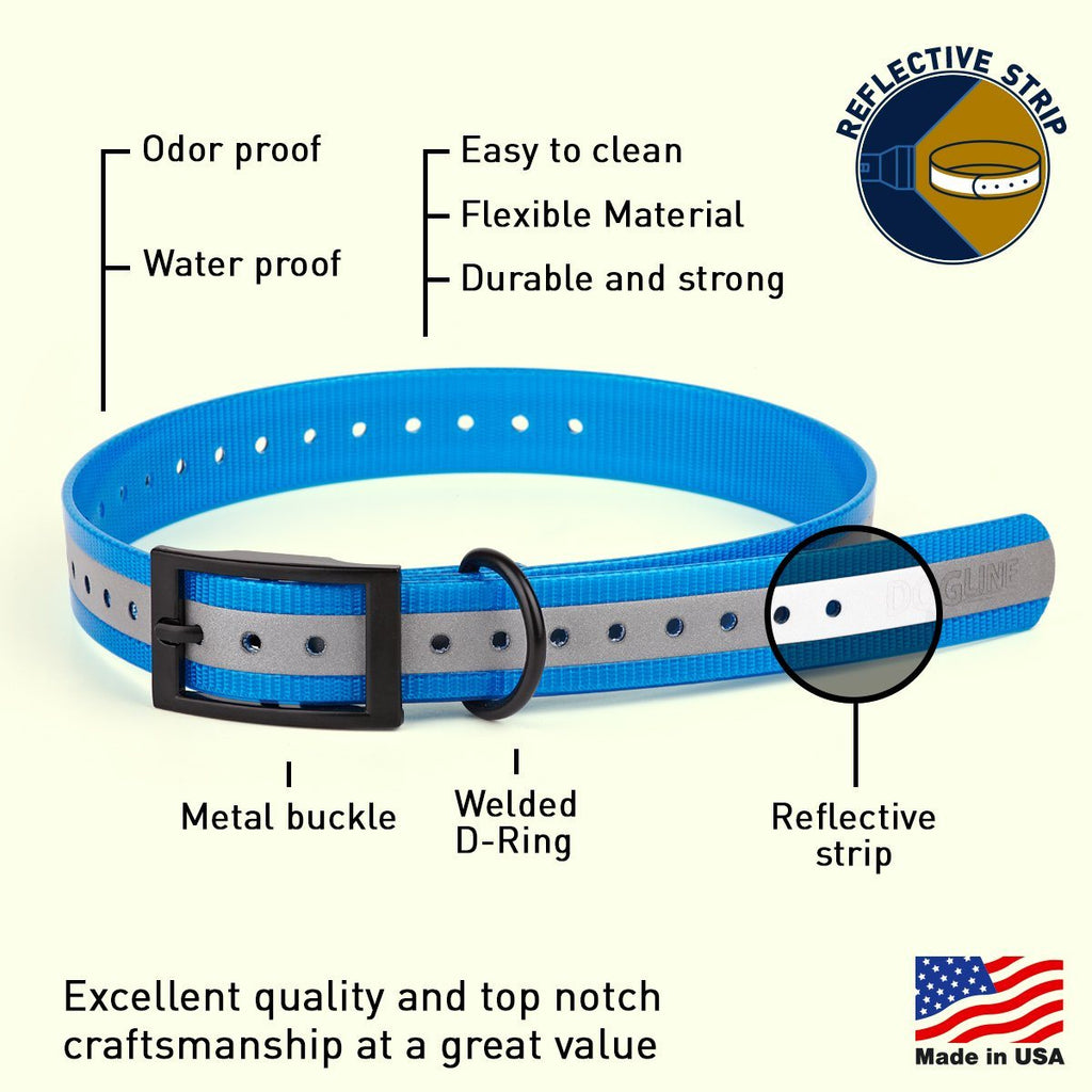 Biothane E-Collar Replacement Reflective Strap by Dogline