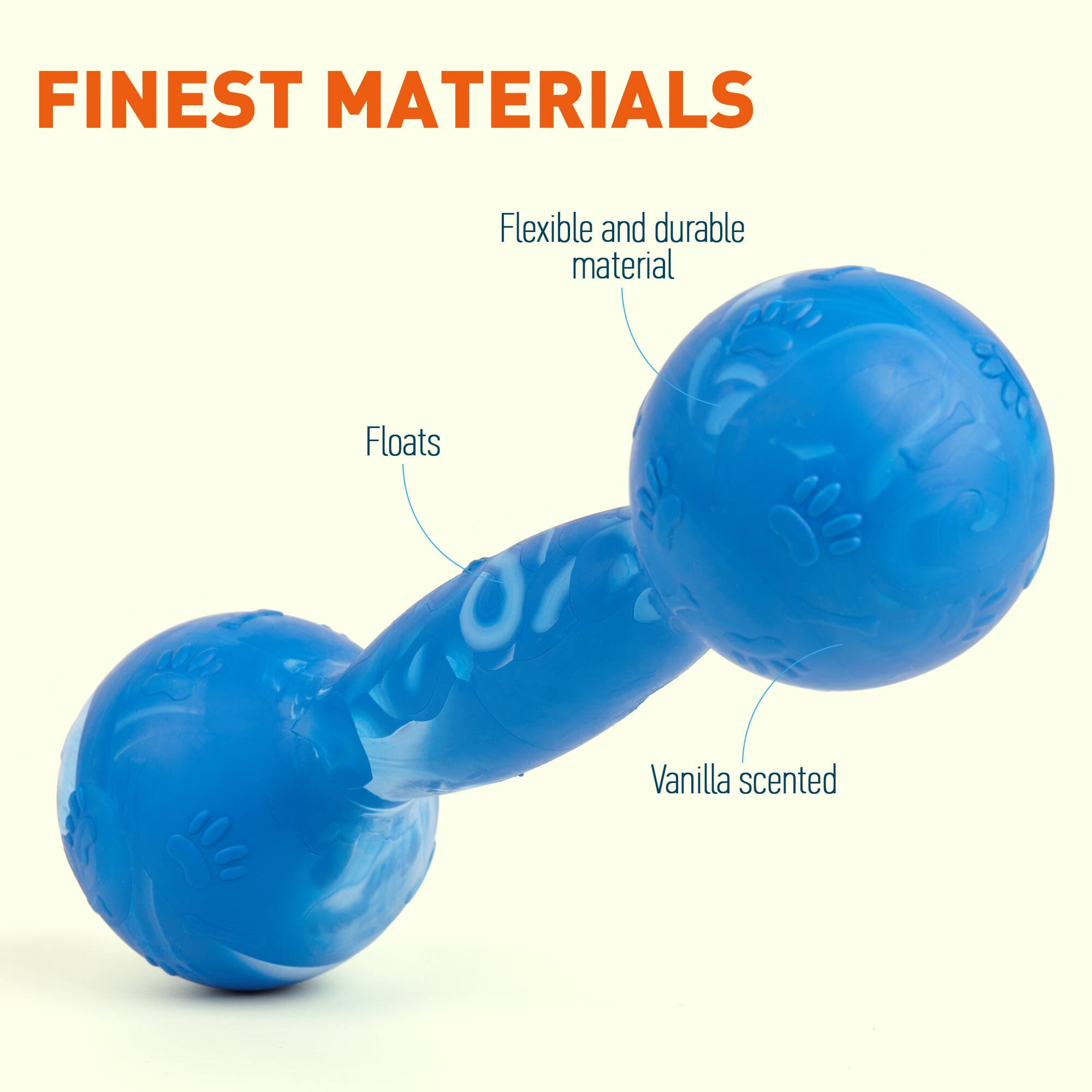 Rubber Dumbbell Toy by Dogline