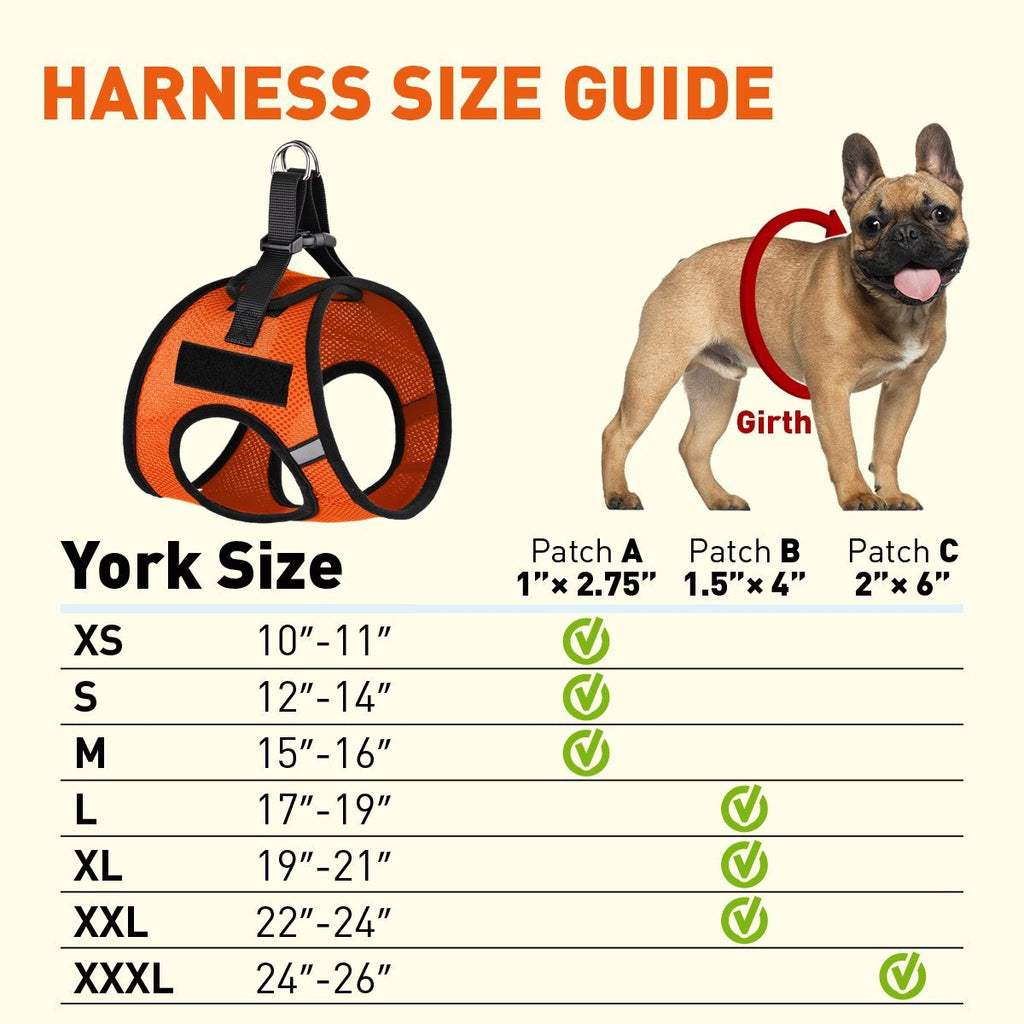 York Mesh Harness + Built-in Hook & Loop Fasteners by Dogline