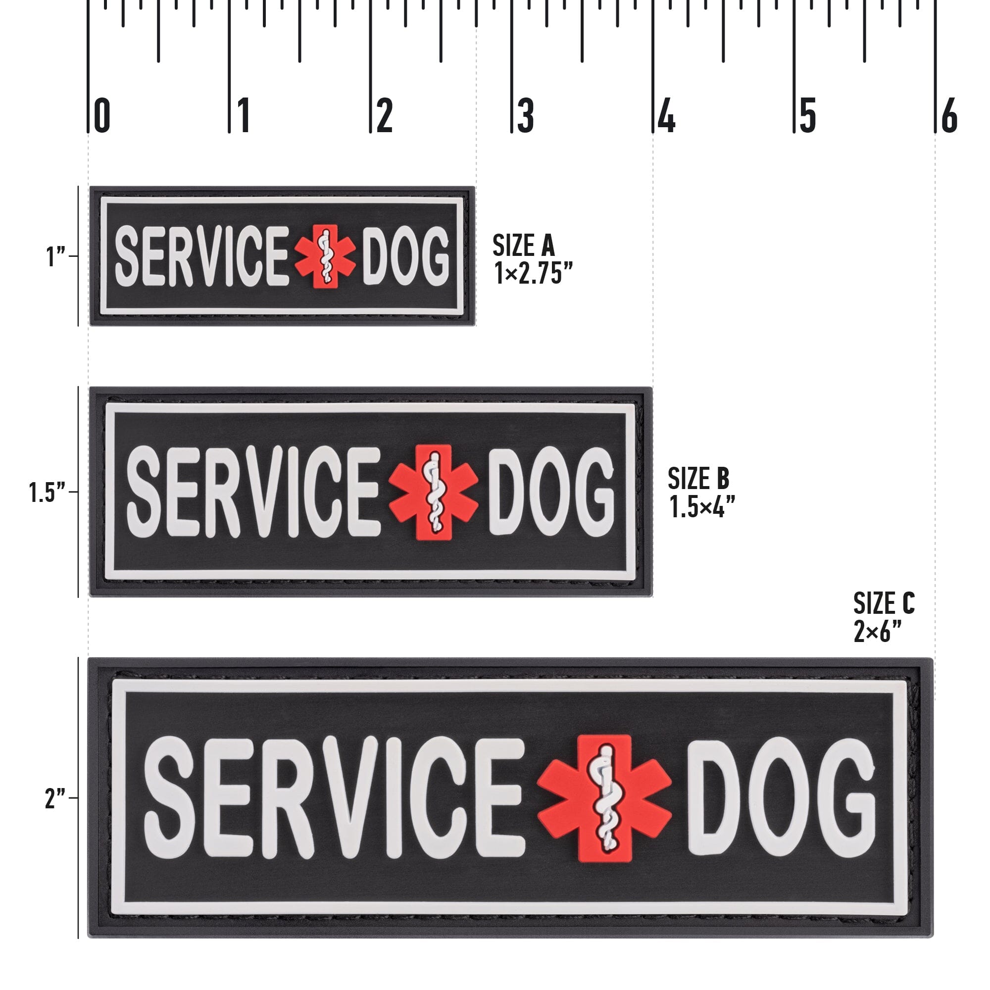 Dogline 3D Rubber Removable Patches for Dog Harness and Vest by Dogline