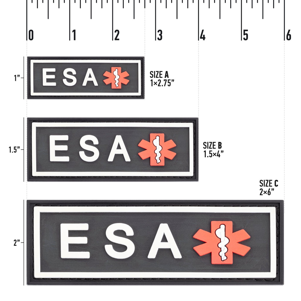 Dogline ESA Dog 3D Rubber Patches by Dogline