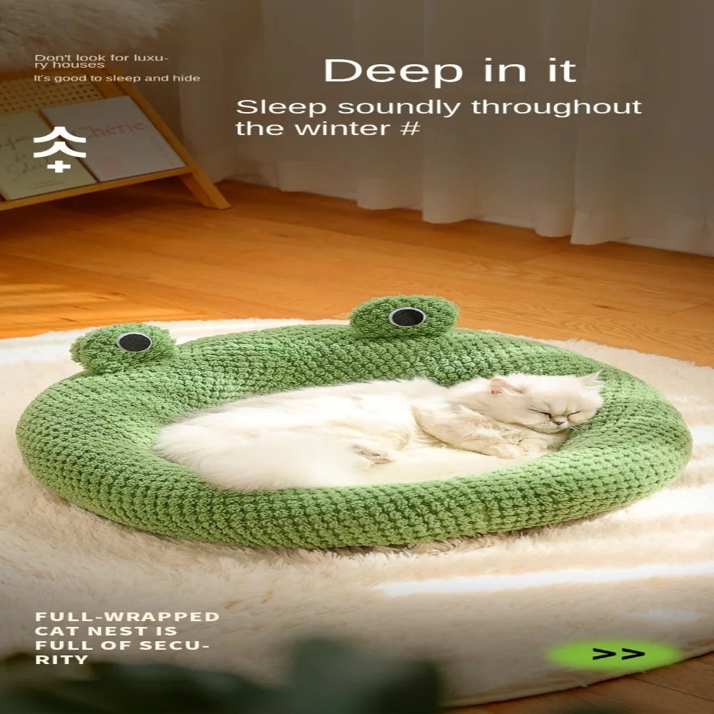 Soft Cat Bed, Frog Shape
