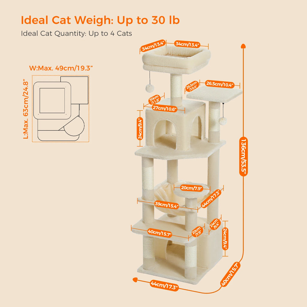#1 Multi-Level Cat Tree Cat Tower with Scratching Post by Love My Pet