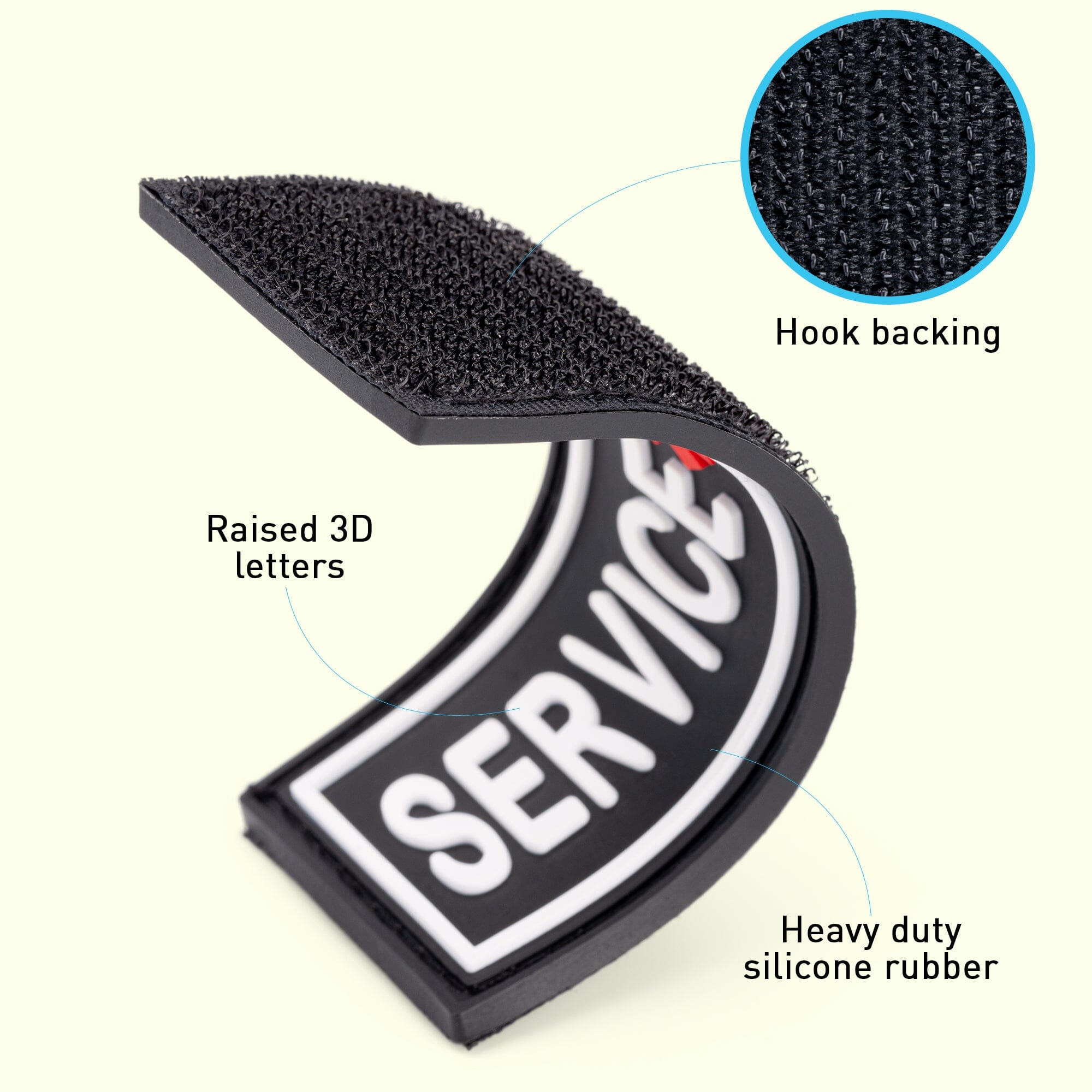 Dogline Service Dog 3D Rubber Patches by Dogline