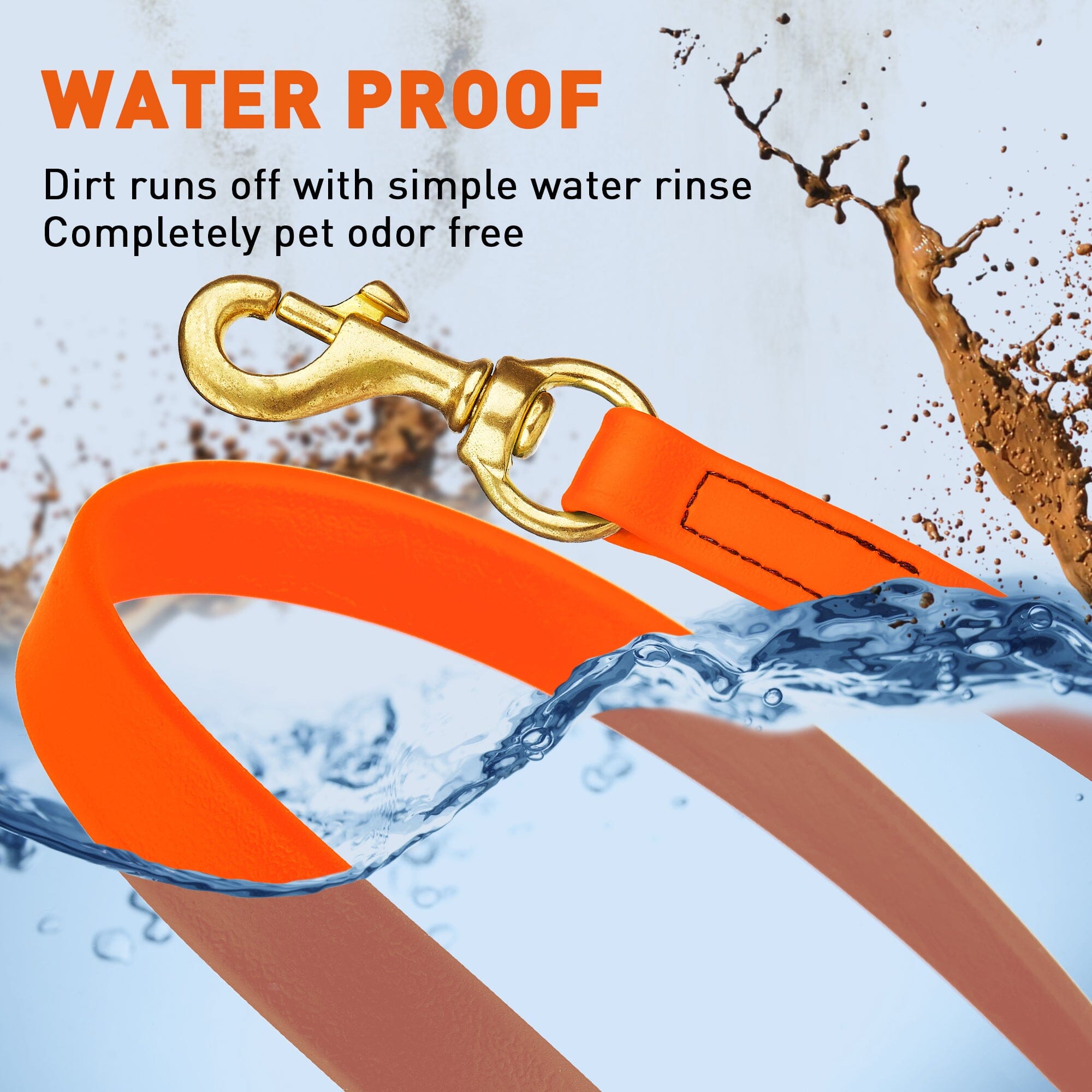 Viper Biothane Long Line 15 ft Lead with Brass Hardware by Dogline