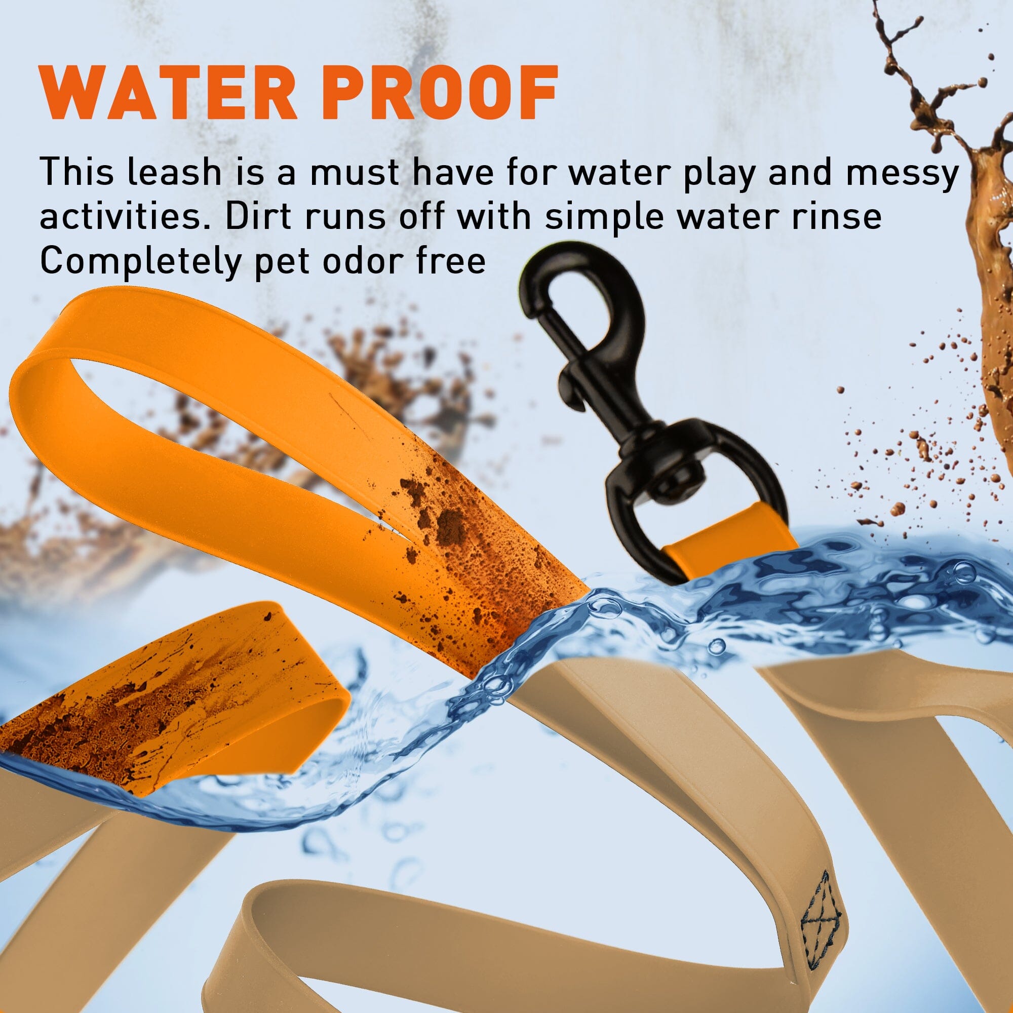 Biothane Waterproof Multi-Handle Dog Leash by Dogline