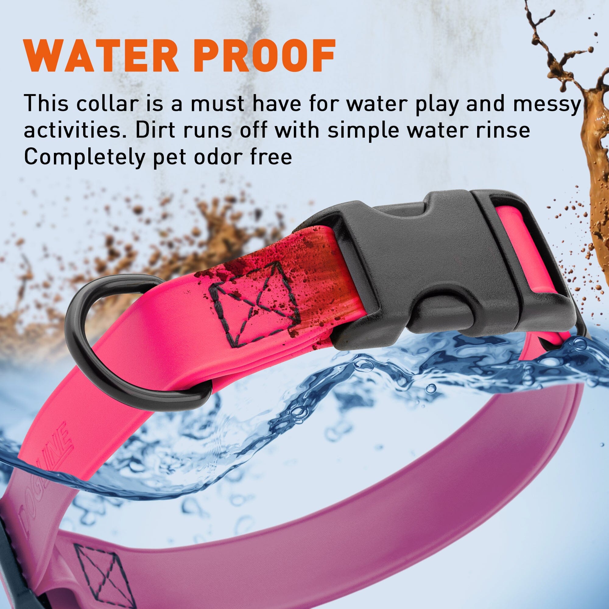 Dogline Biothane Waterproof Dog Collar with Quick Release Buckle by Dogline
