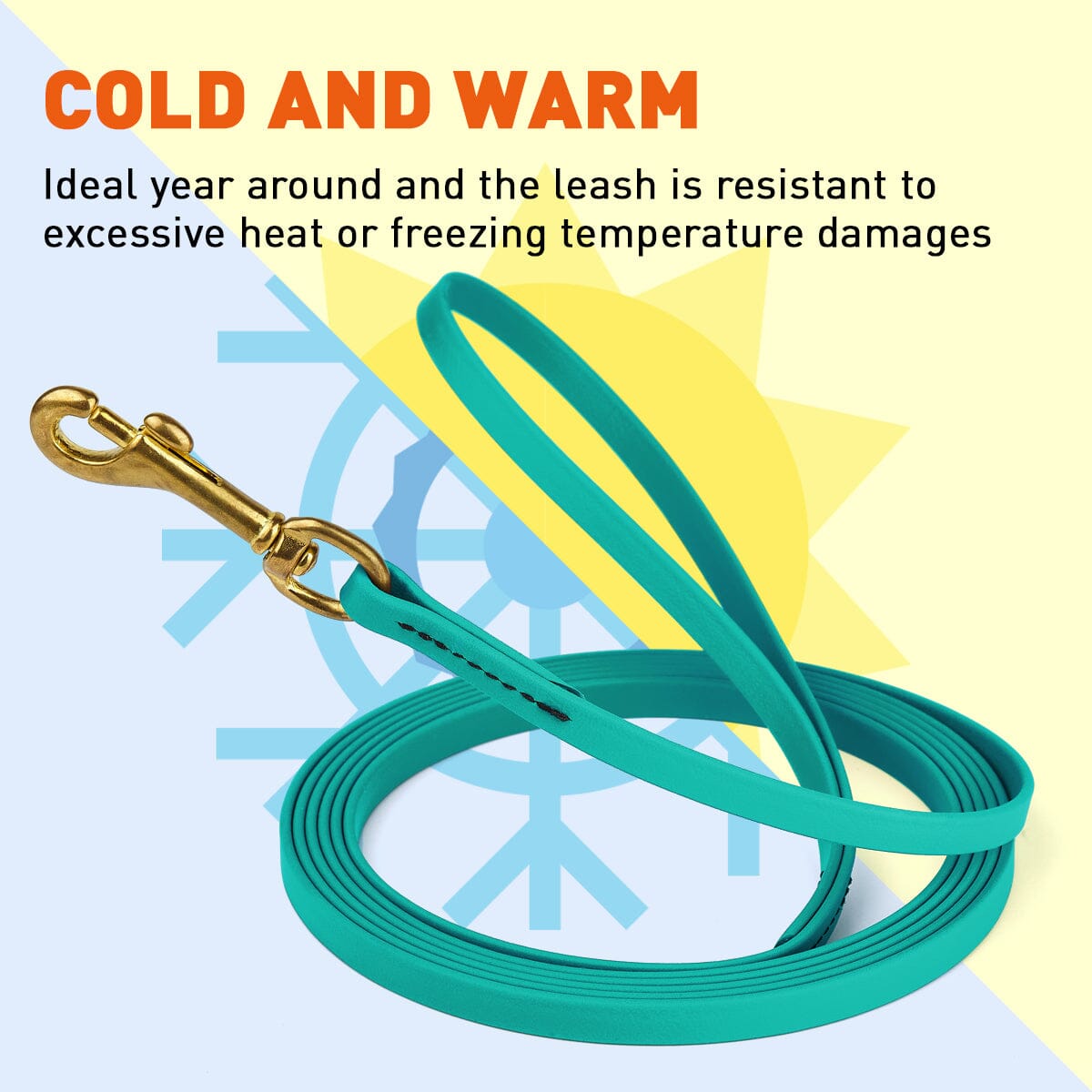 Viper Biothane Long Line 15 ft Lead with Brass Hardware by Dogline