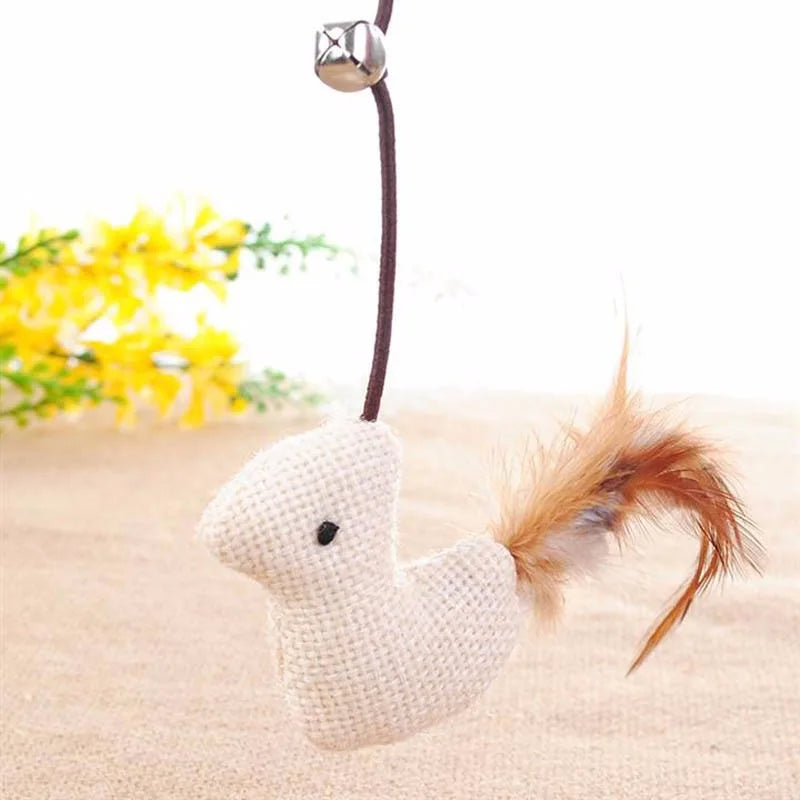Interactive Cat Toy Feather Bird with Multiple Options by Love My Pet