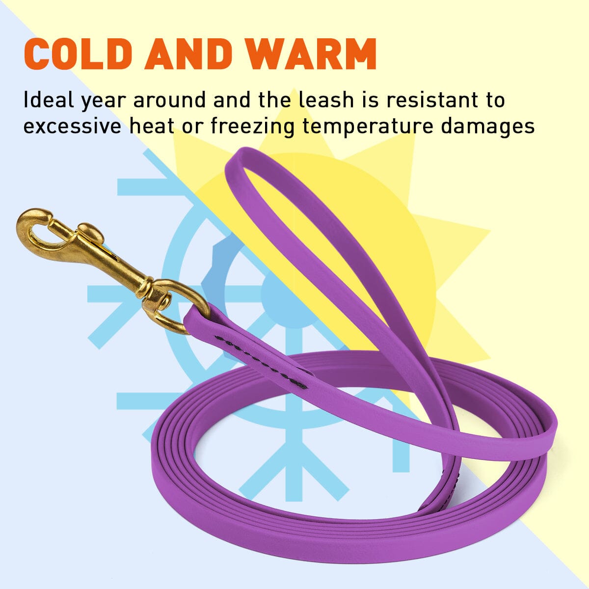 Viper Biothane Long Line 20 ft Lead with Brass Hardware by Dogline
