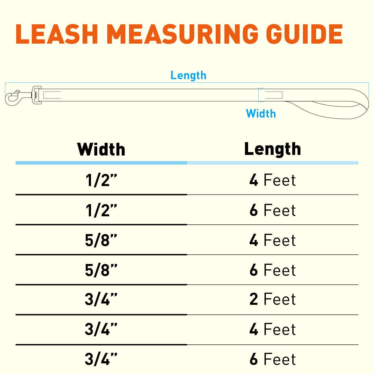 Biothane Waterproof Traffic Lead for Dogs, 2 ft by Dogline