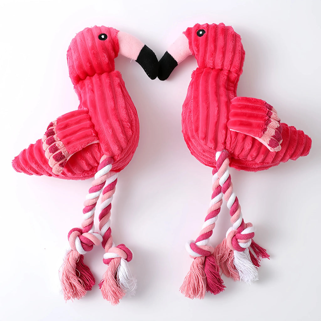 Flamingo Shape Squeaky Toys by Love My Pet