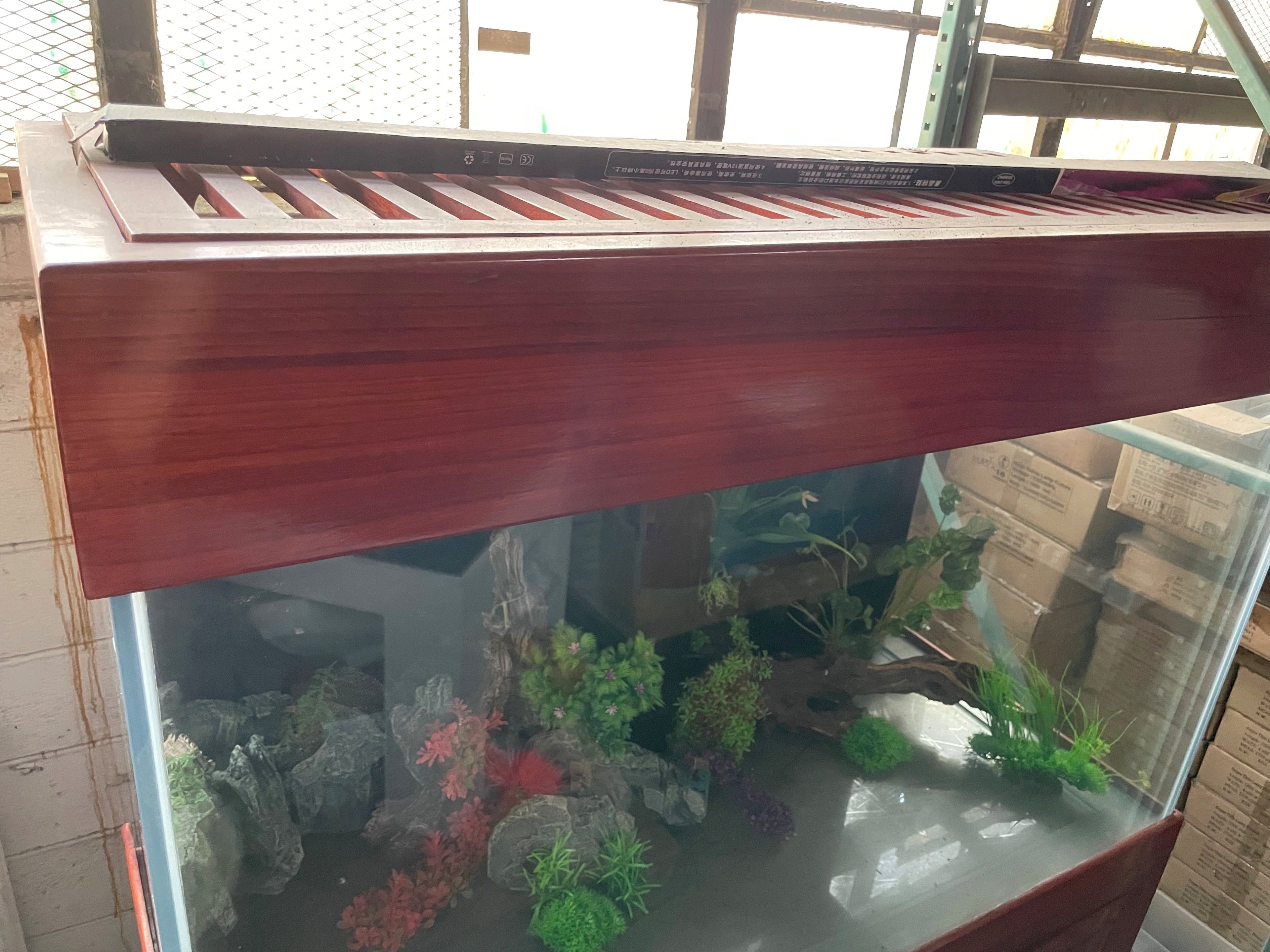 SOLID WOOD 160 Gallon Ultraclear Starphire Glass Reef-Ready Aquarium in Premium Cherry Solid Wood Furniture by Northeast Aquariums LLC
