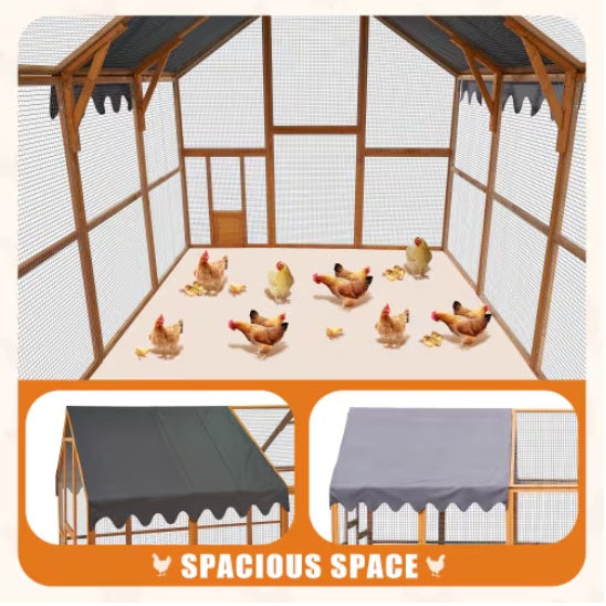 Outdoor Chicken Enclosures With Platforms, Waterproof Cover by Amazing Pet Bargains